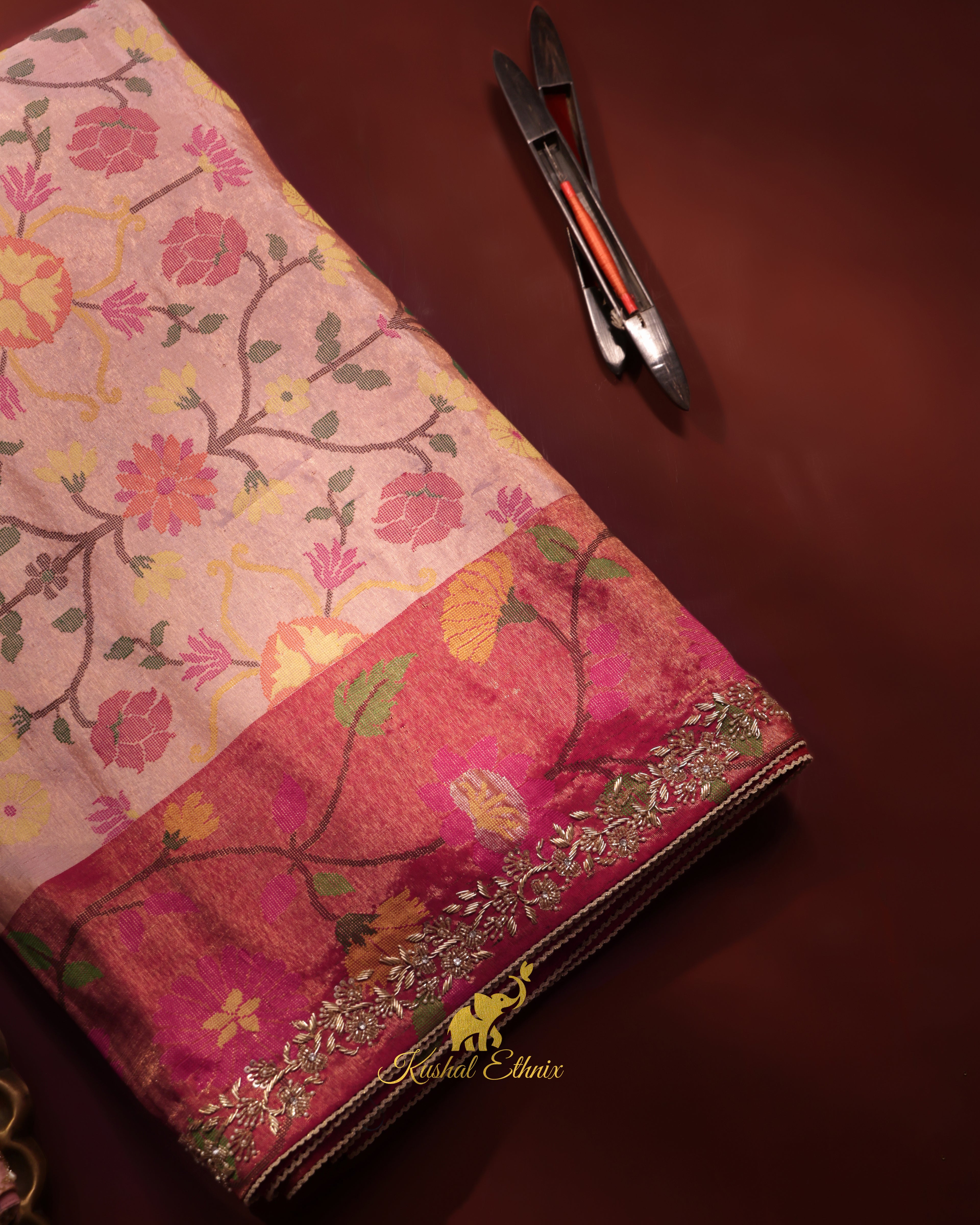 4*4 Ply Pure Zarikota Saree with Blouse