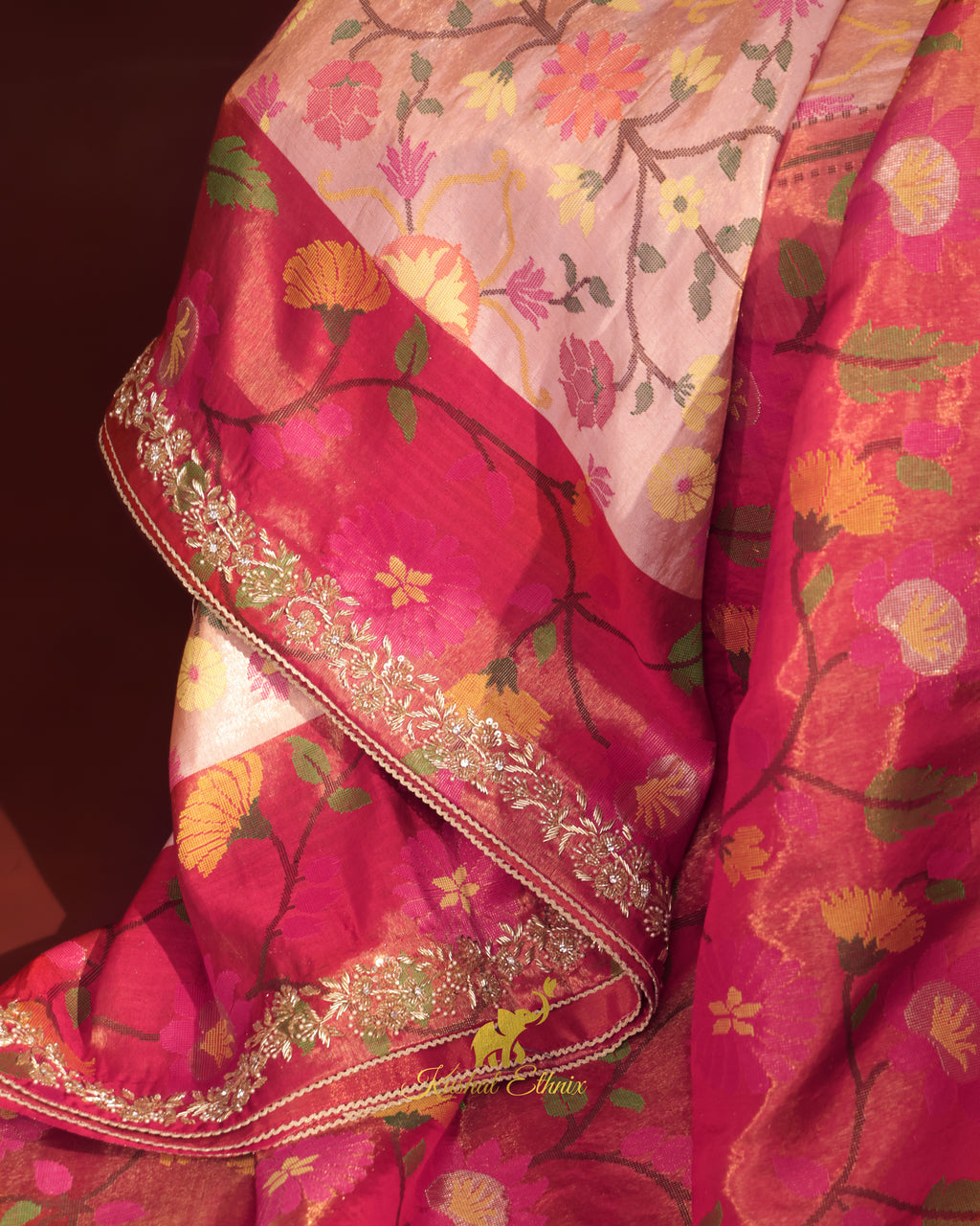 4*4 Ply Pure Zarikota Saree with Blouse