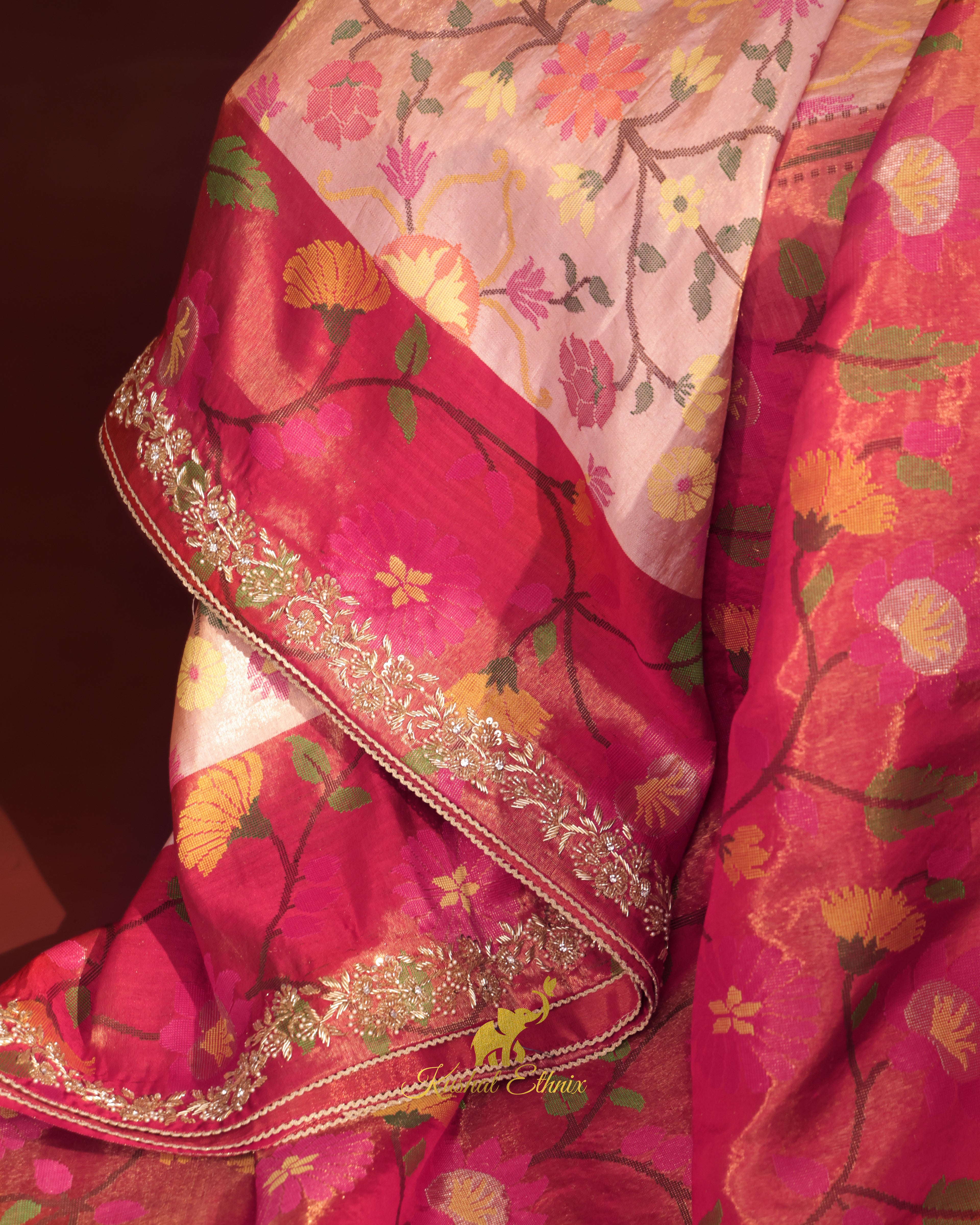 4*4 Ply Pure Zarikota Saree with Blouse