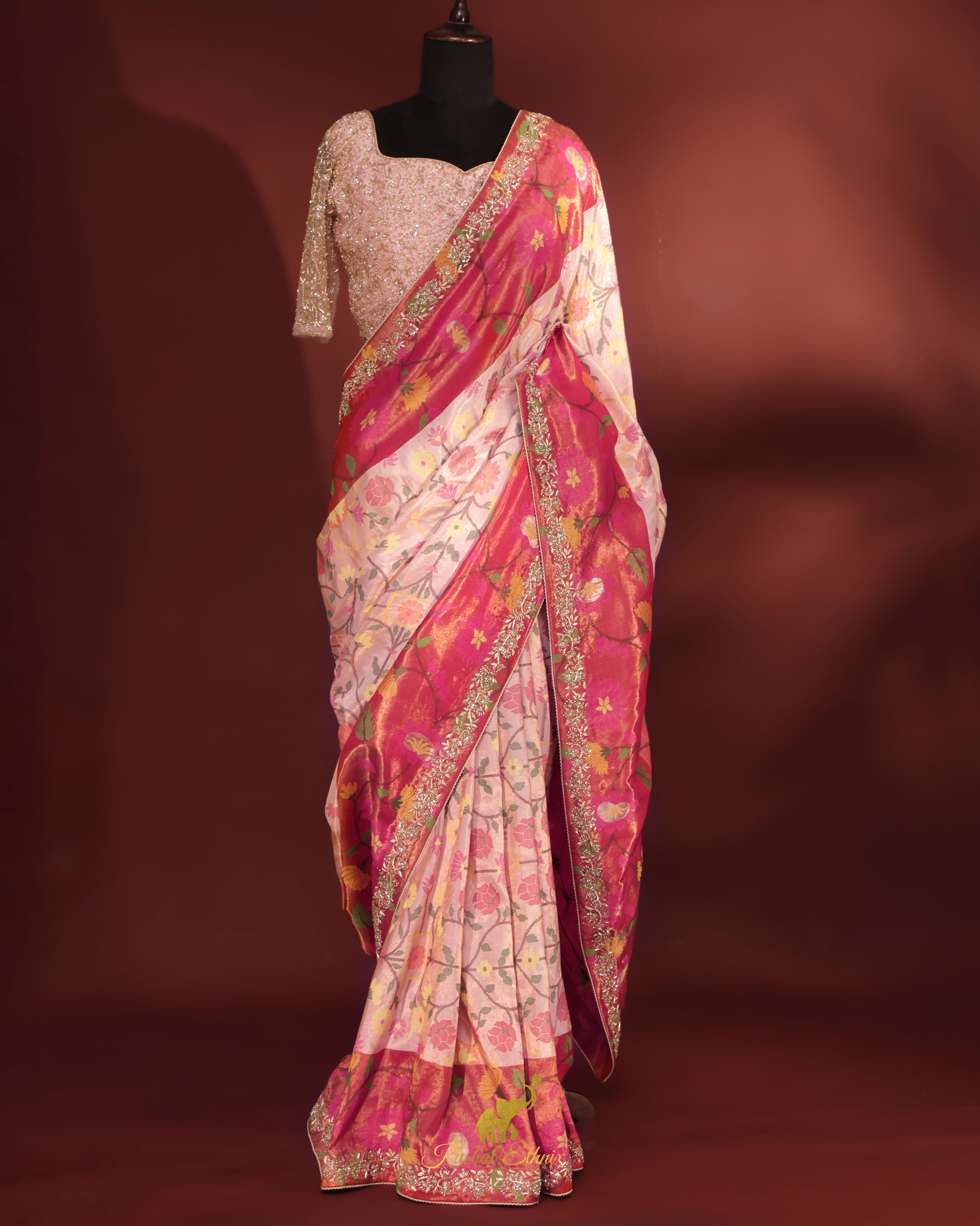 4*4 Ply Pure Zarikota Saree with Blouse