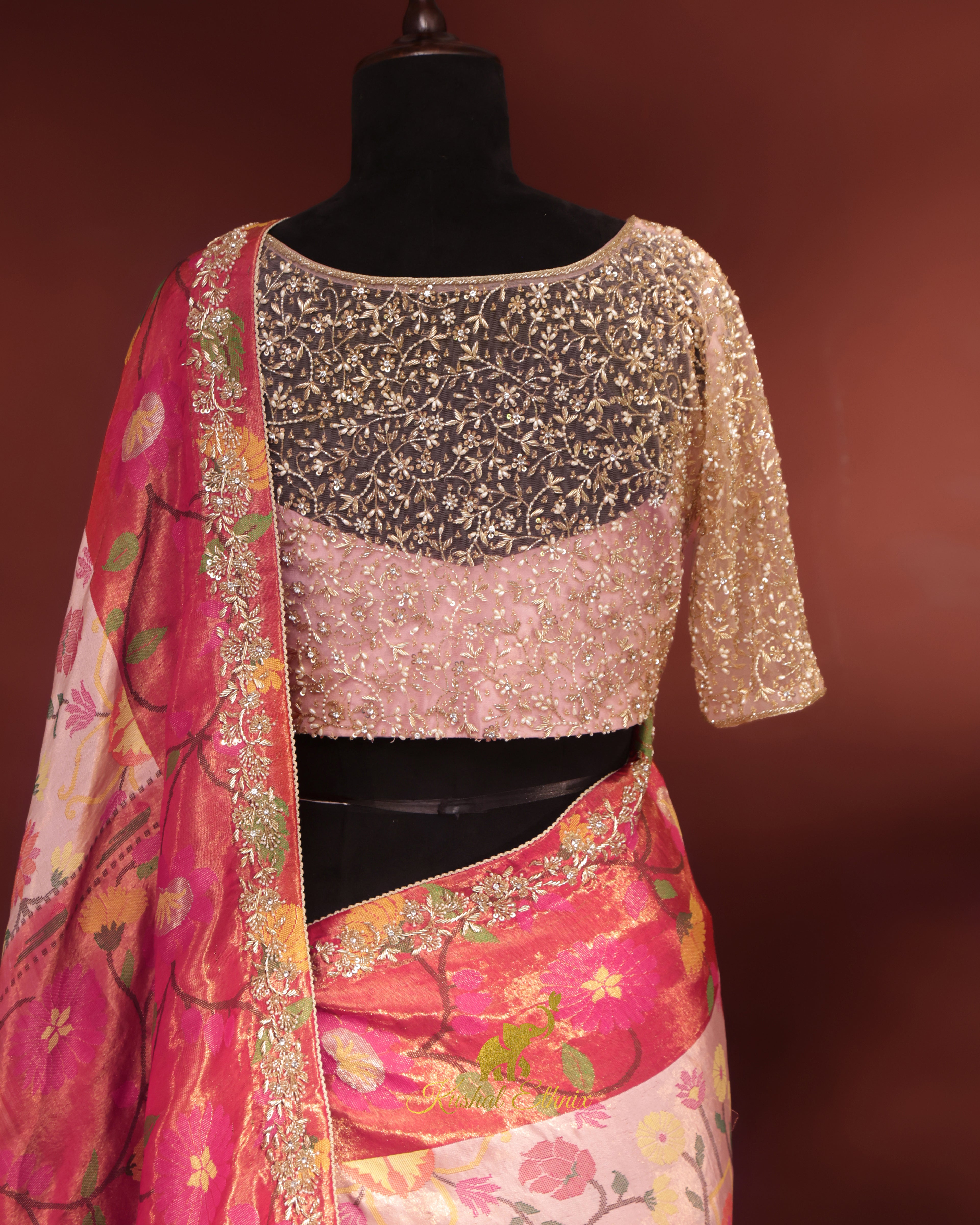 4*4 Ply Pure Zarikota Saree with Blouse