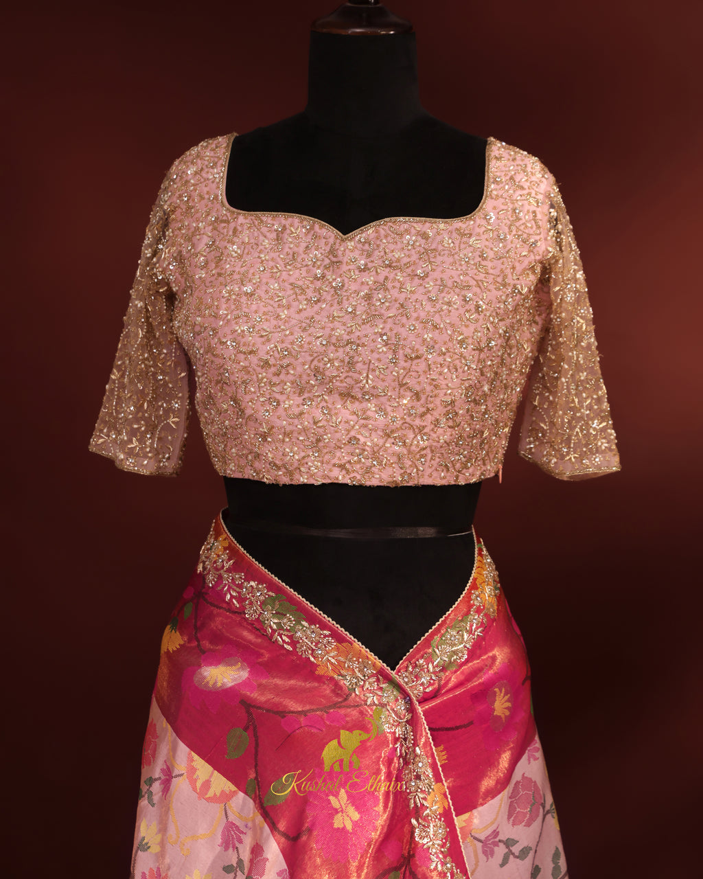 4*4 Ply Pure Zarikota Saree with Blouse