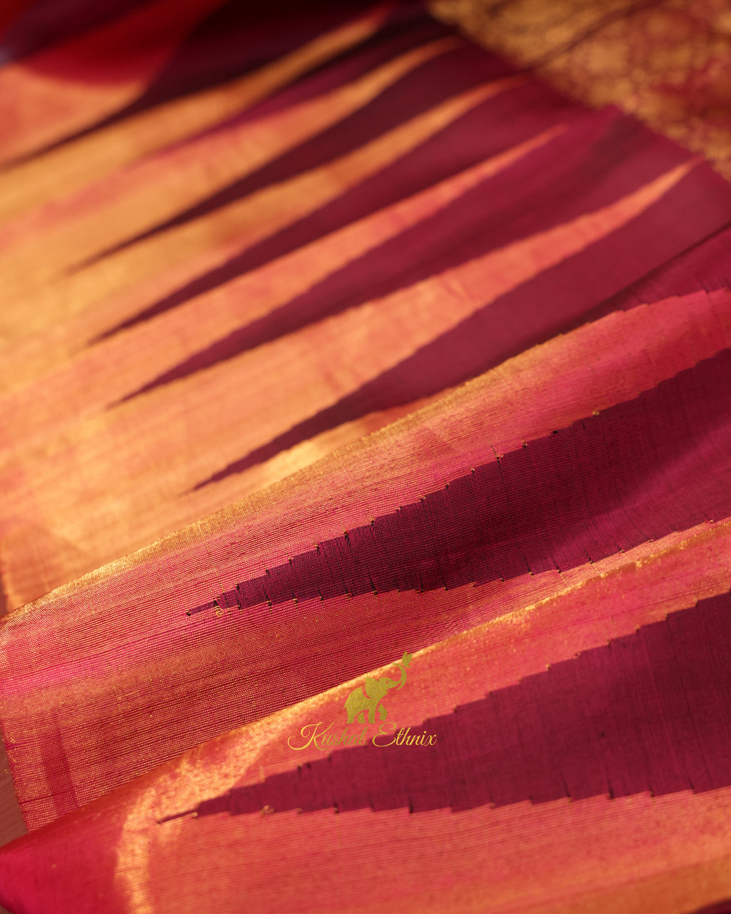 Mint Green Gadwal Silk Saree with Tissue Temple Border