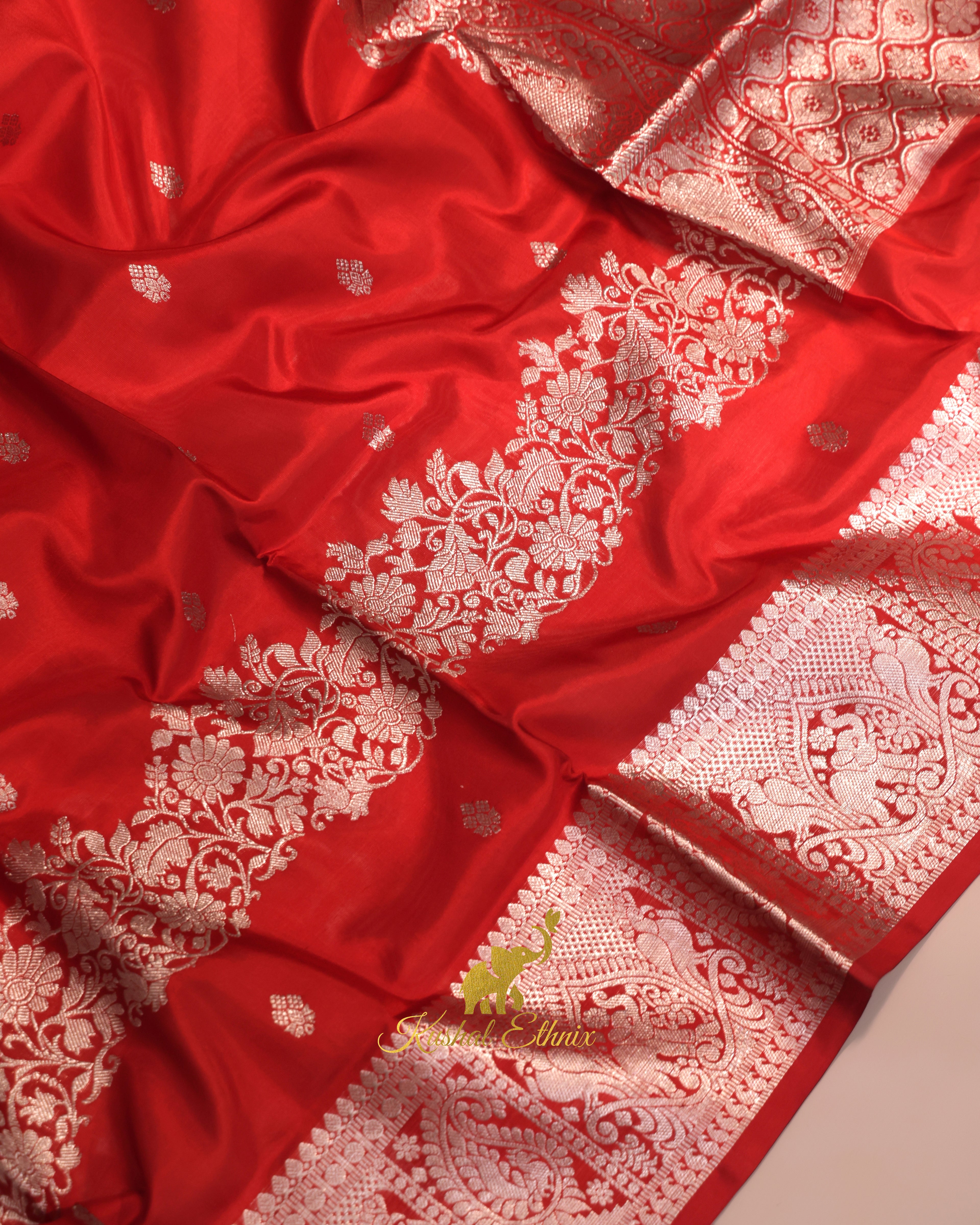 Red Venkatagiri Saree