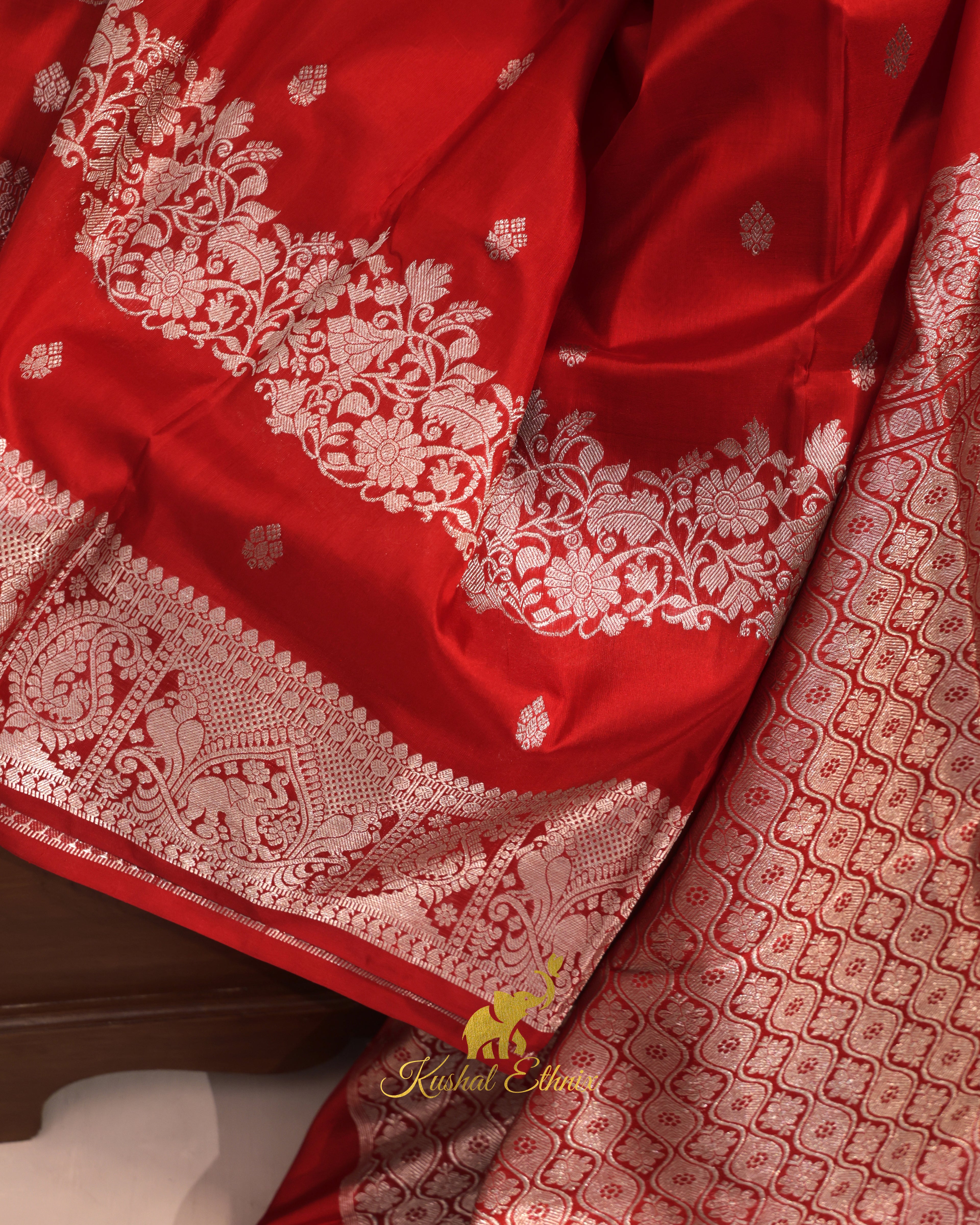 Red Venkatagiri Saree