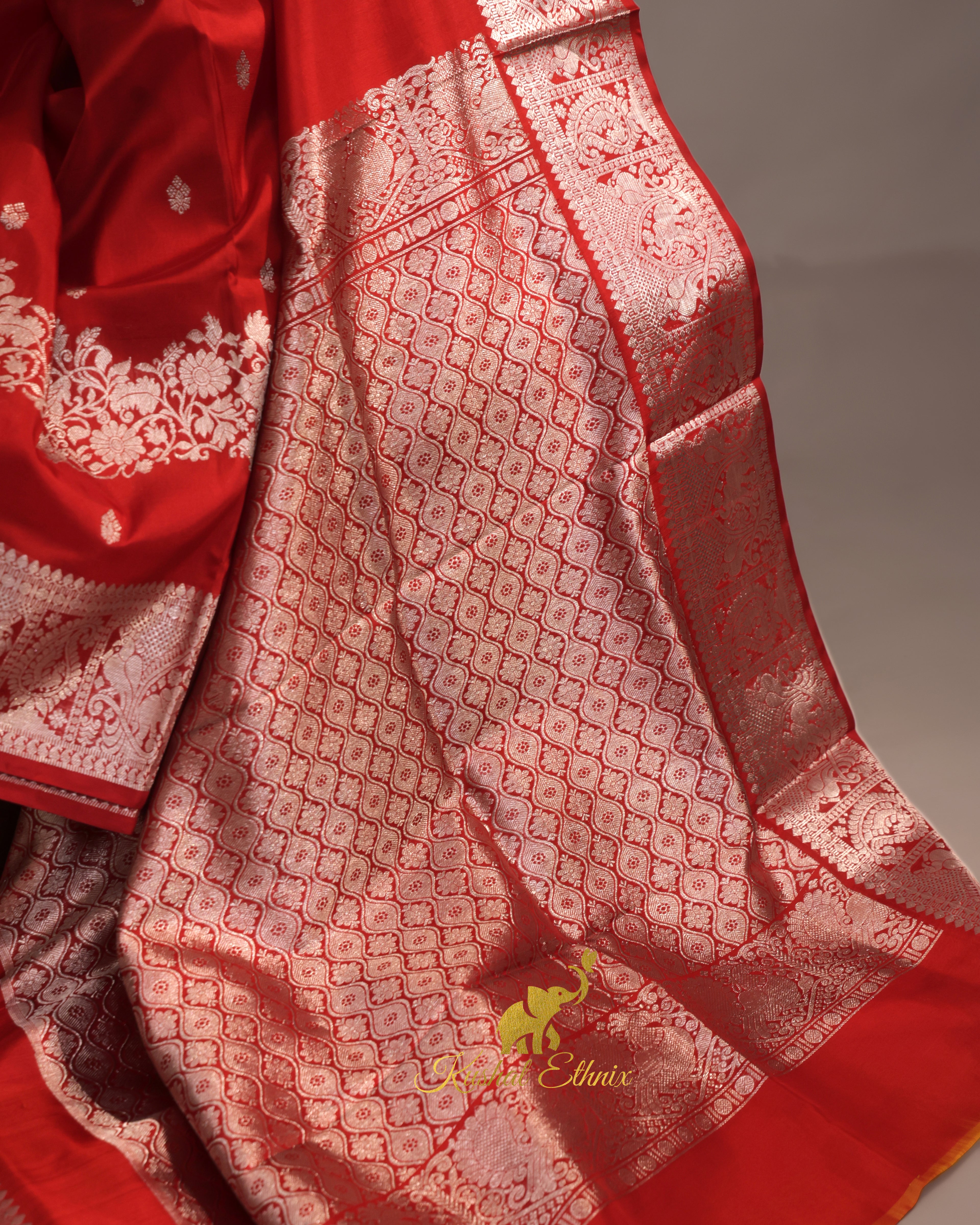 Red Venkatagiri Saree