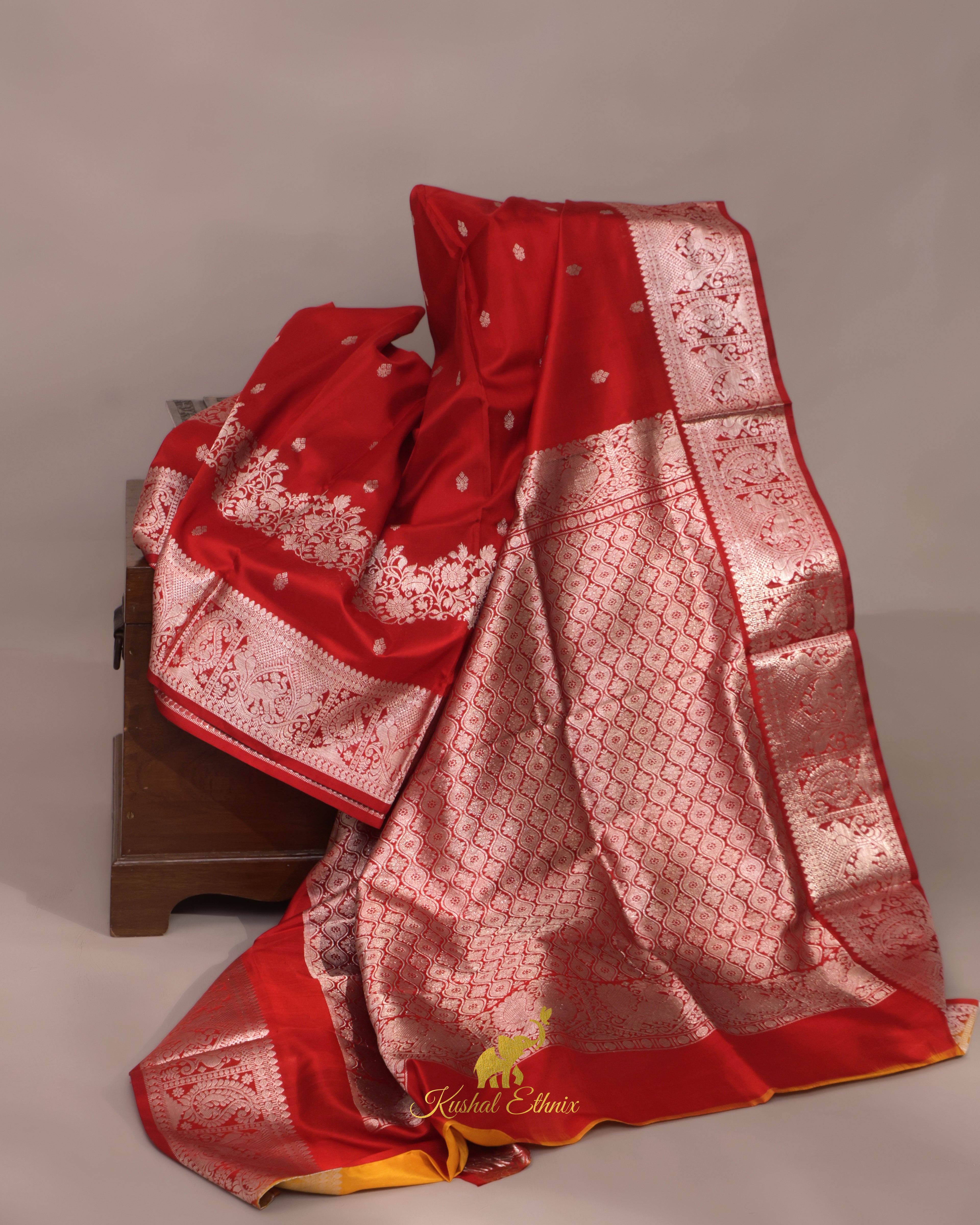 Red Venkatagiri Saree