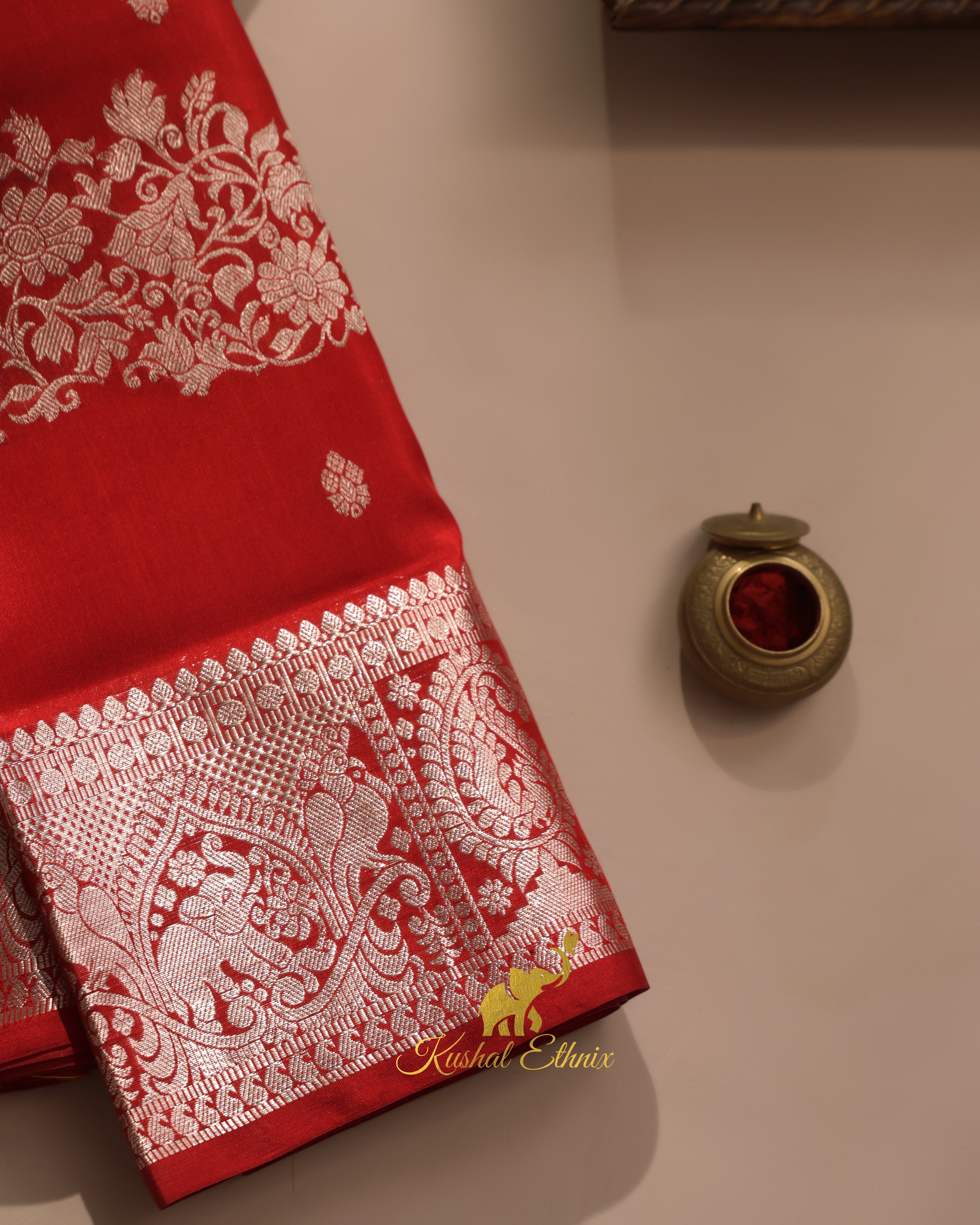 Red Venkatagiri Saree