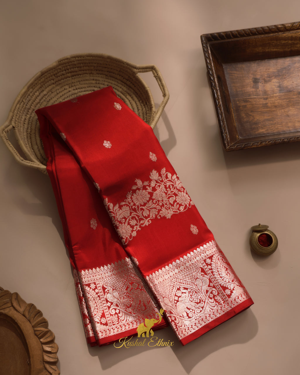 Red Venkatagiri Saree