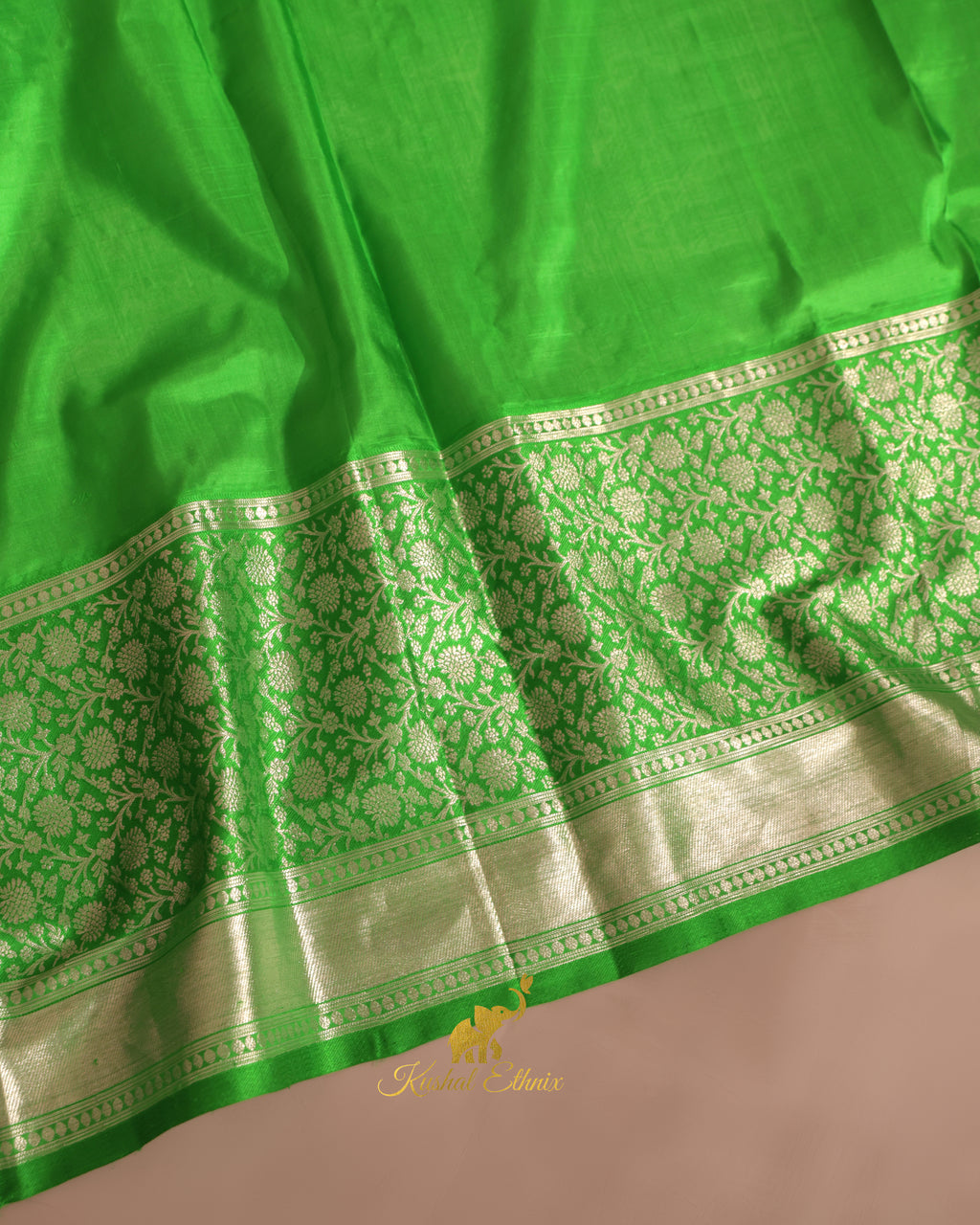Purple & Green Venkatagiri Pattu Saree