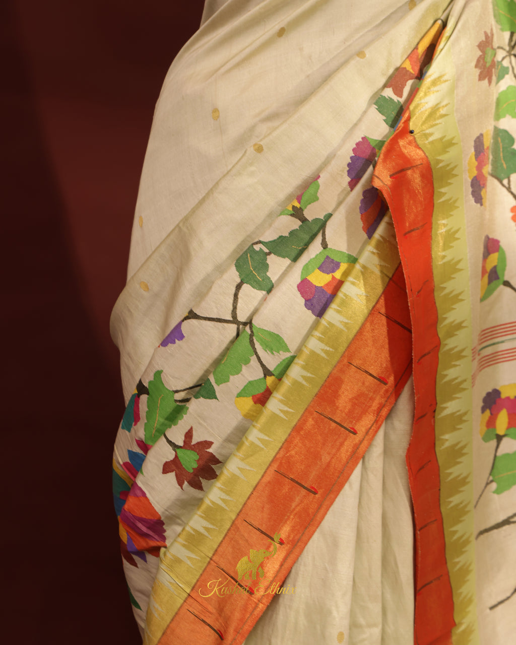 Pista Green Paithani Saree with Single Muniya Border
