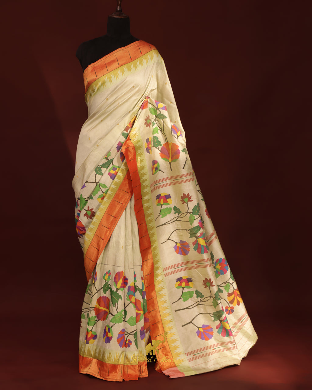 Pista Green Paithani Saree with Single Muniya Border