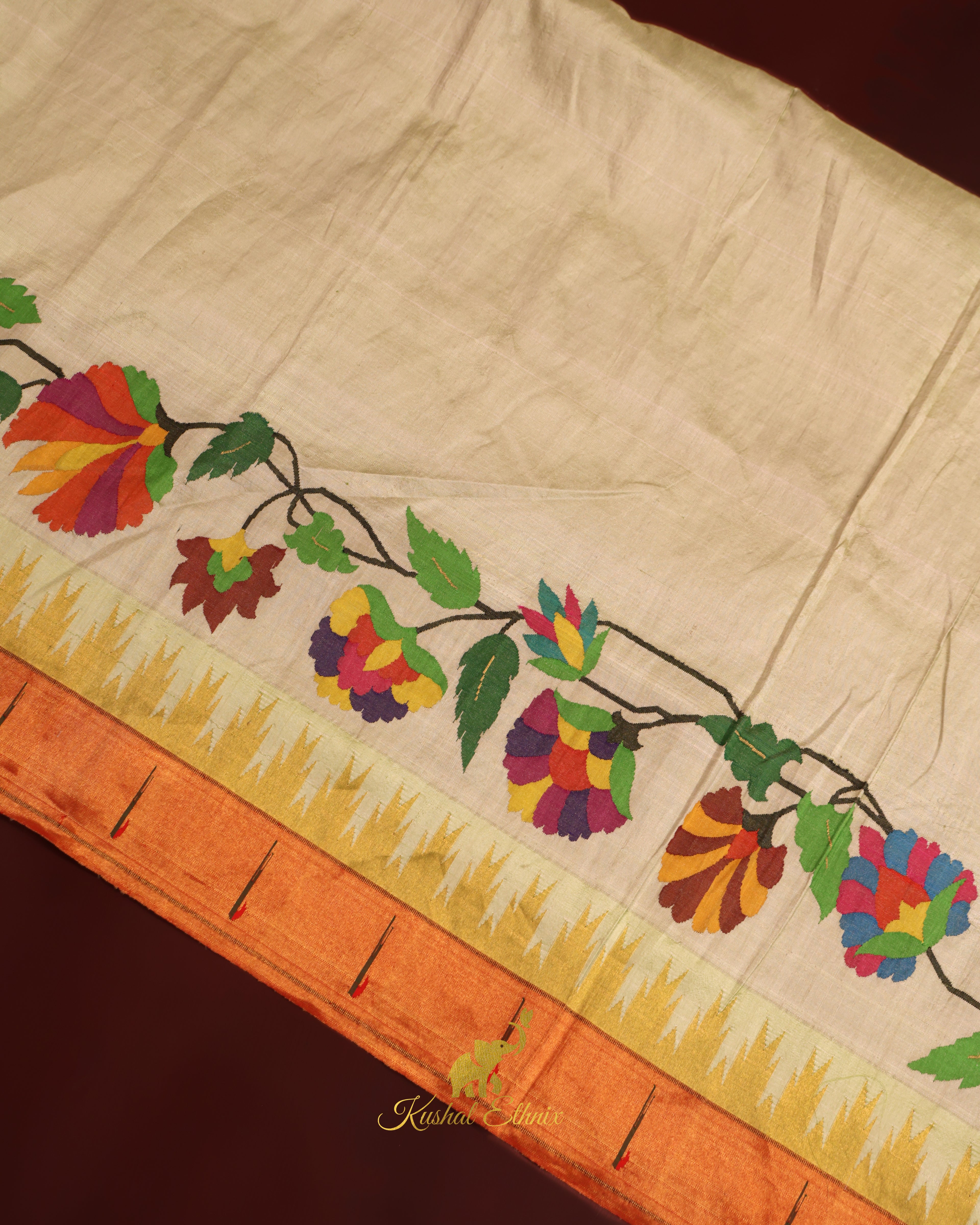 Pista Green Paithani Saree with Single Muniya Border