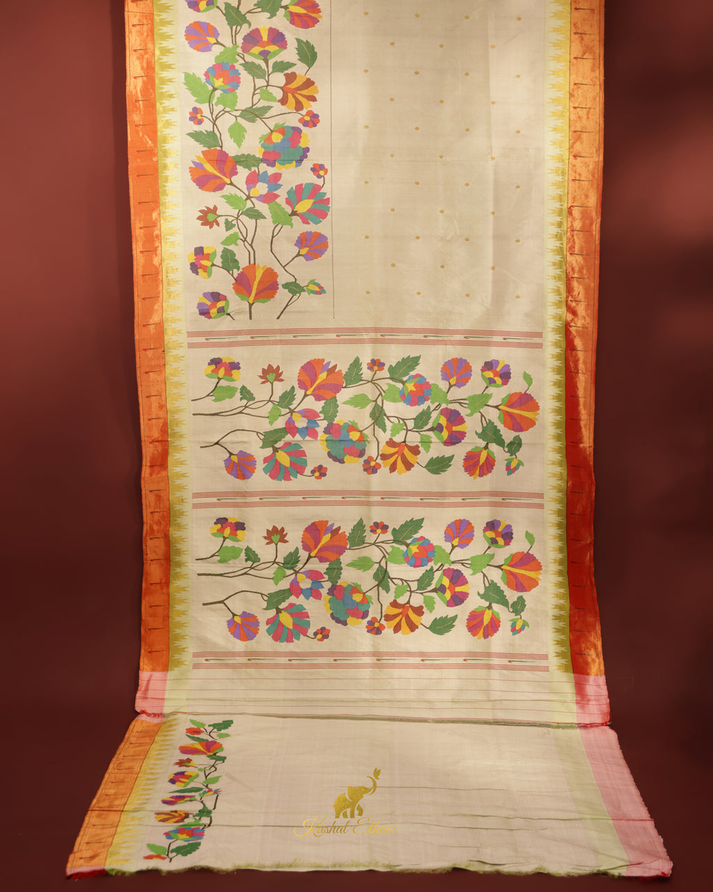 Pista Green Paithani Saree with Single Muniya Border