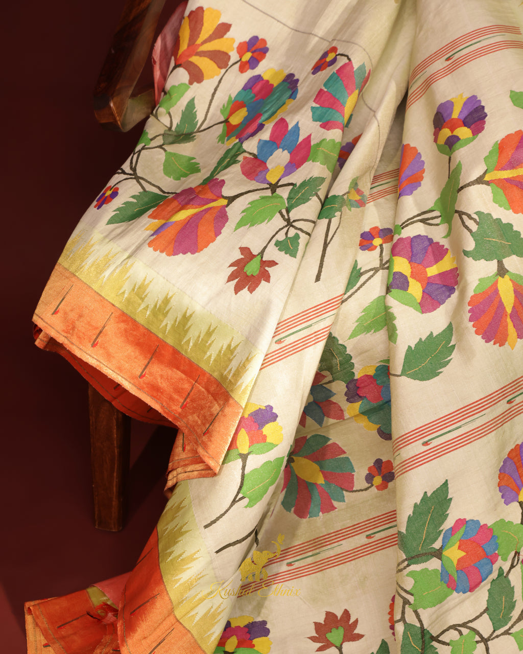 Pista Green Paithani Saree with Single Muniya Border