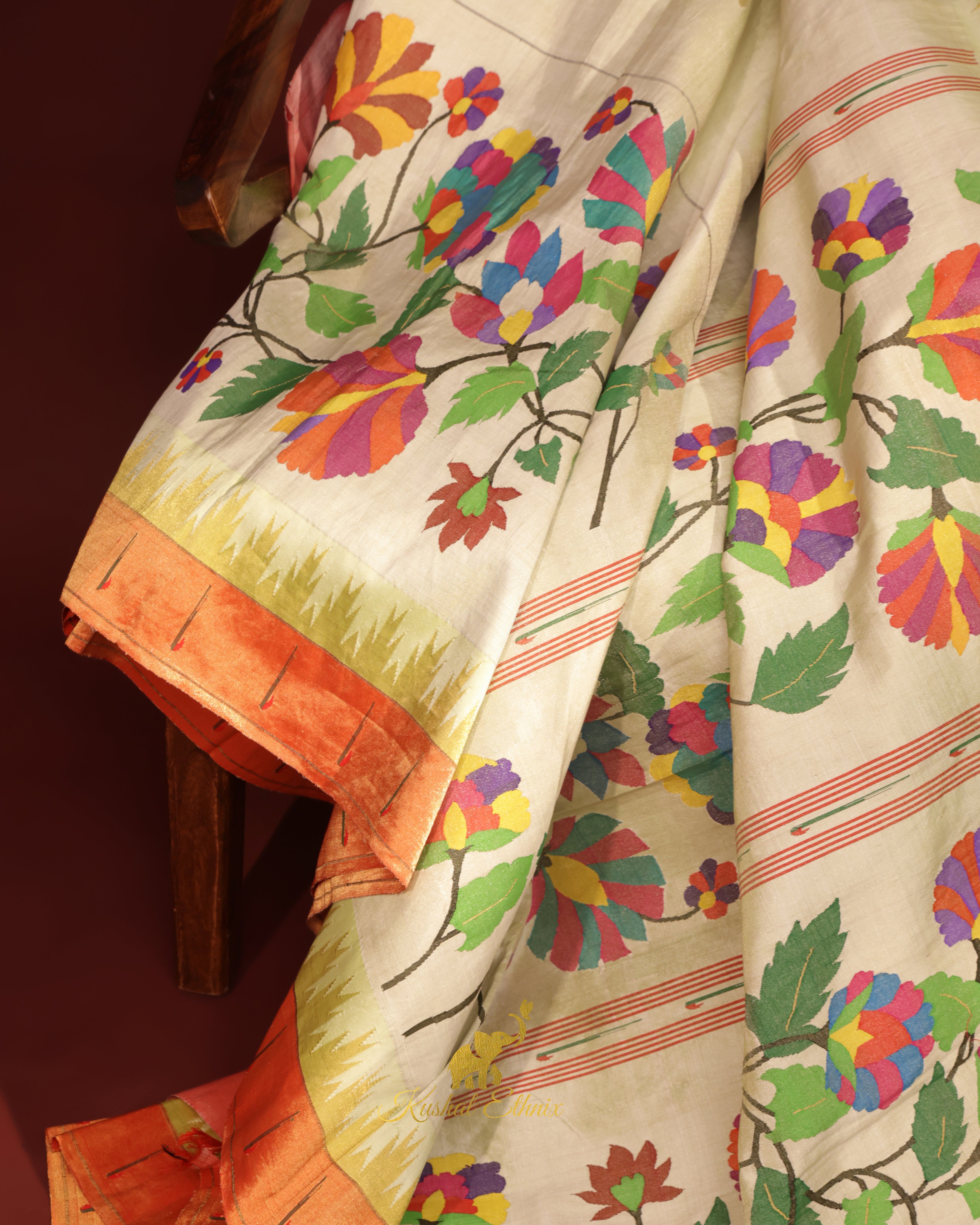 Pista Green Paithani Saree with Single Muniya Border