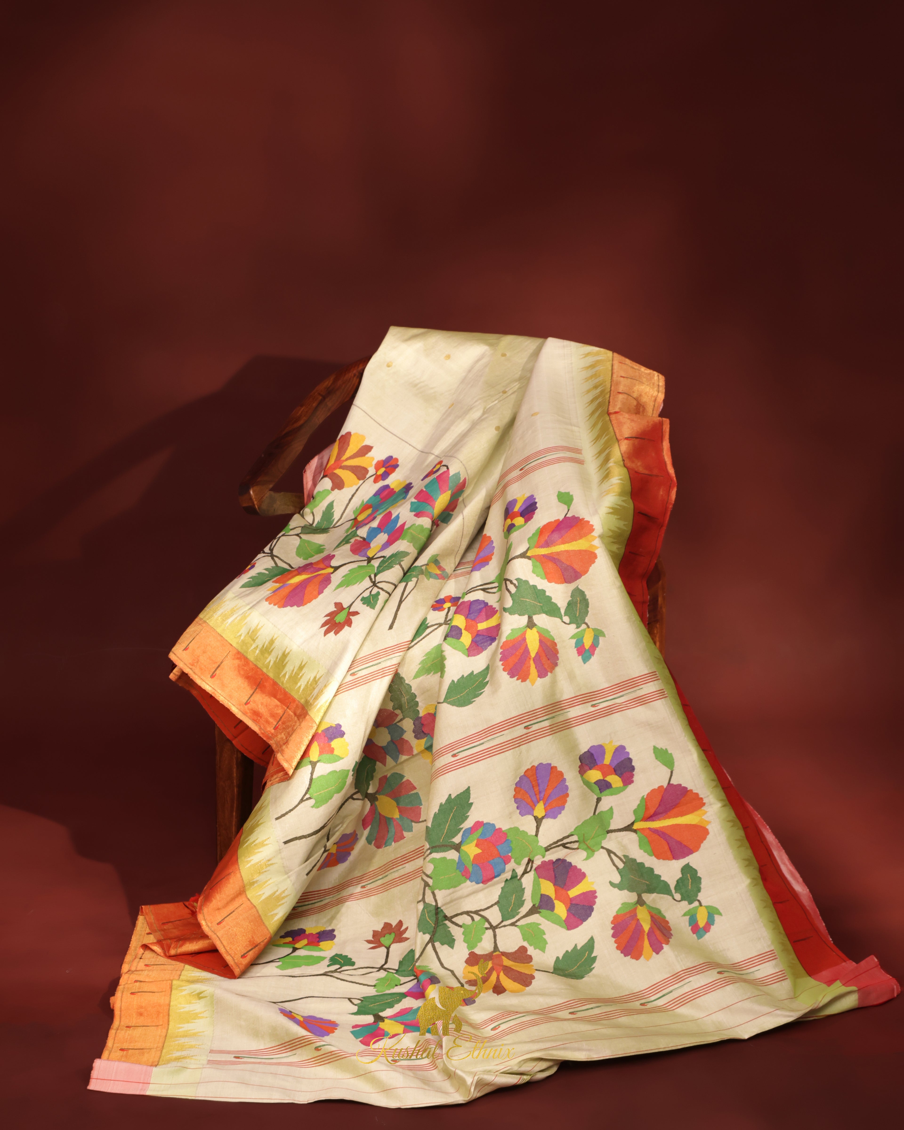 Pista Green Paithani Saree with Single Muniya Border