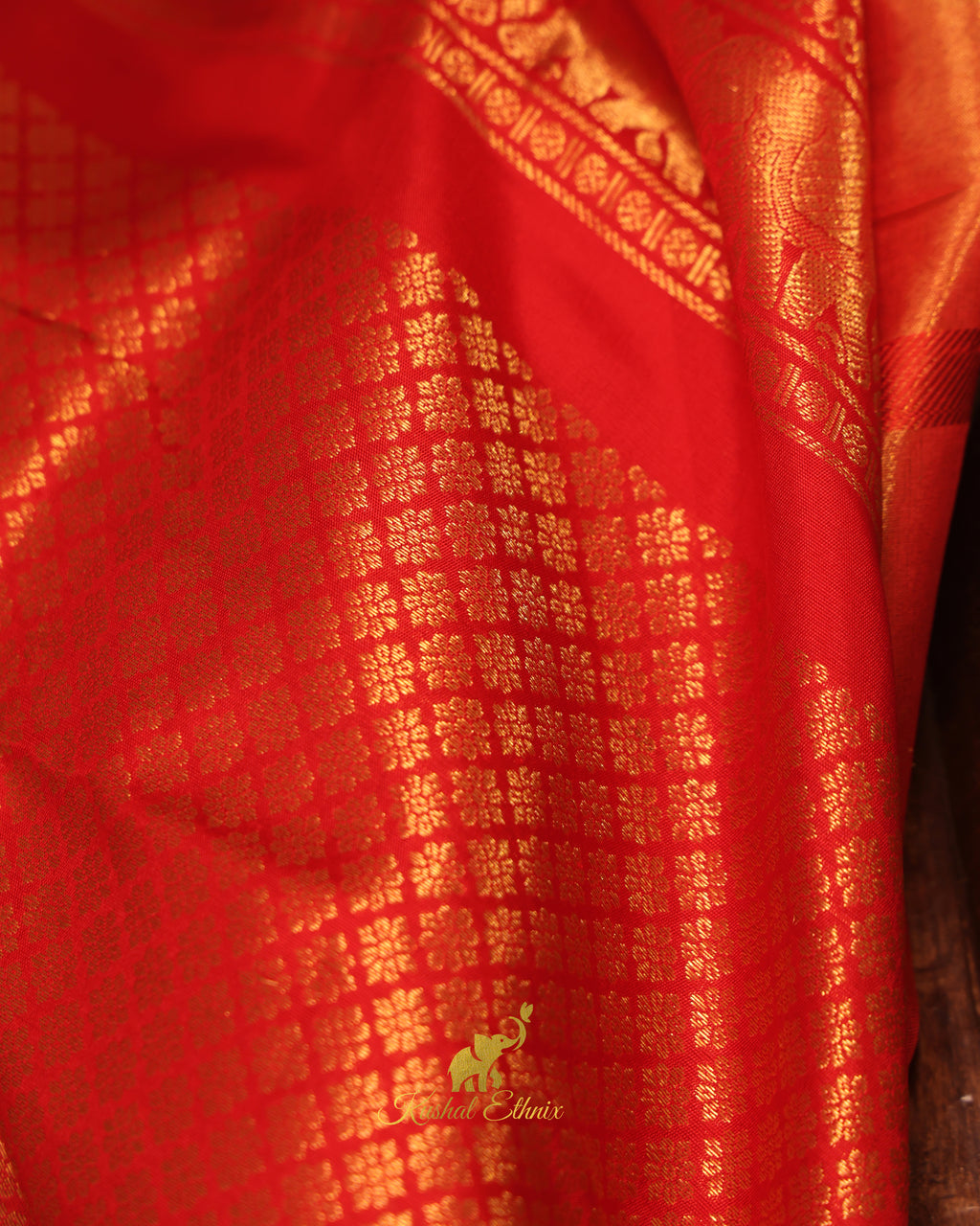 Sky Blue and Black Gadwal Saree with Paithani Border