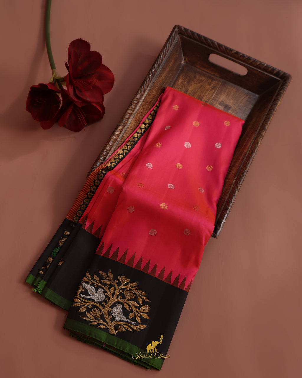 Pink Gadwal Pattu Saree