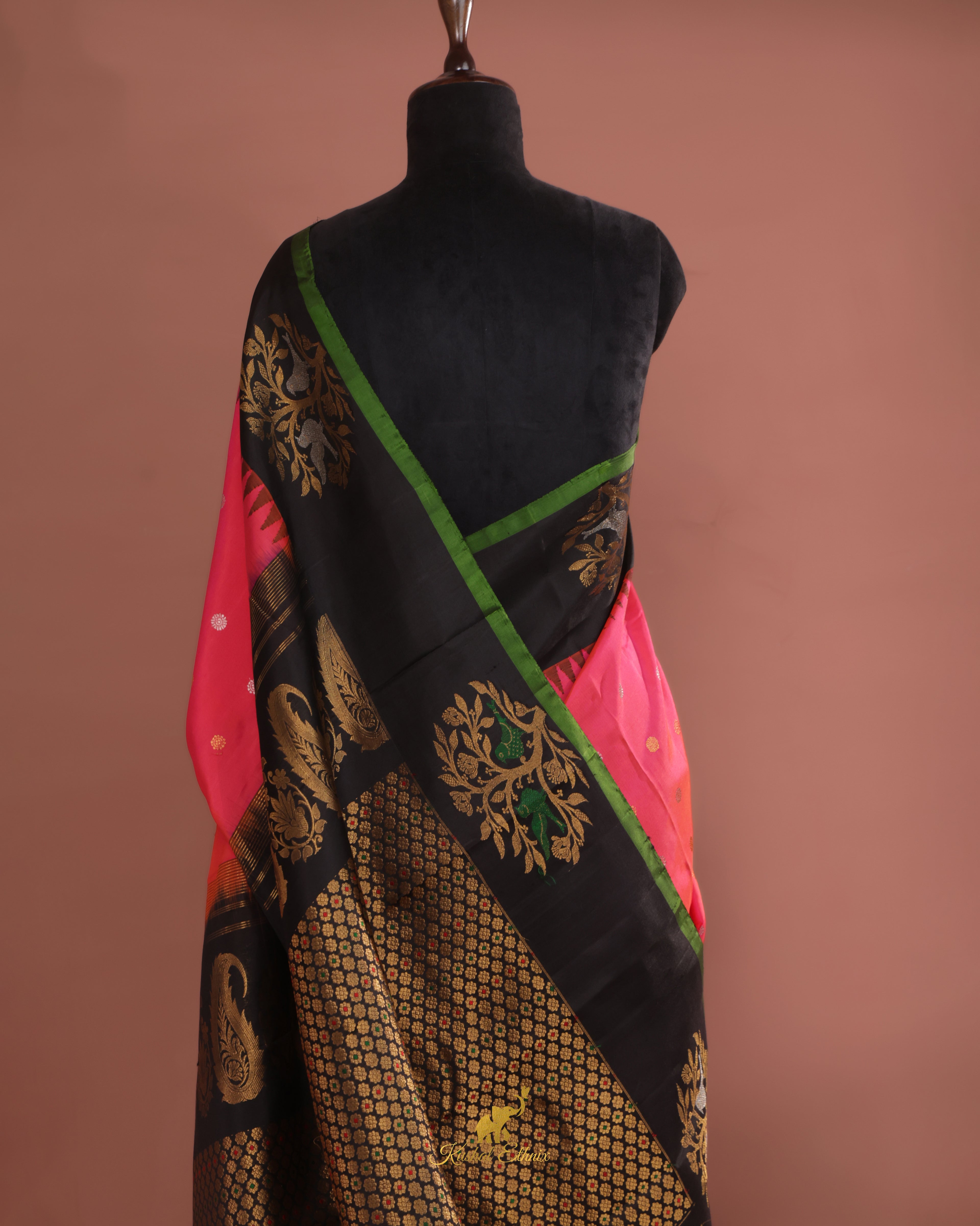 Pink Gadwal Pattu Saree