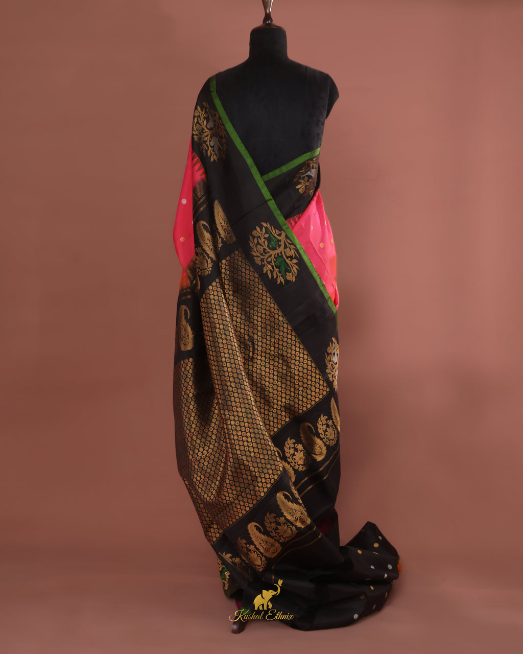 Pink Gadwal Pattu Saree