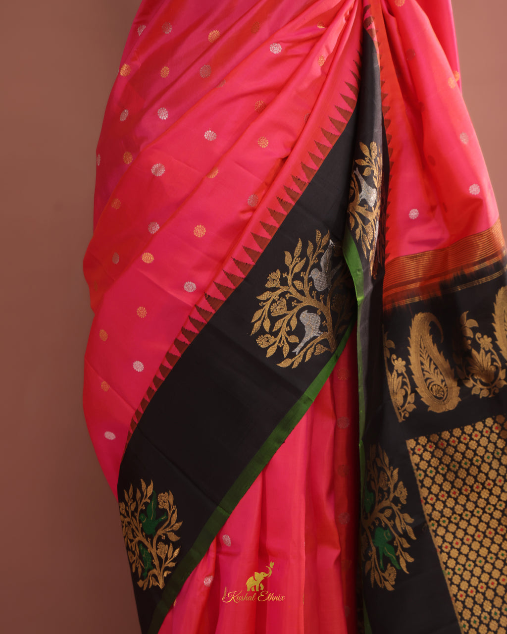 Pink Gadwal Pattu Saree