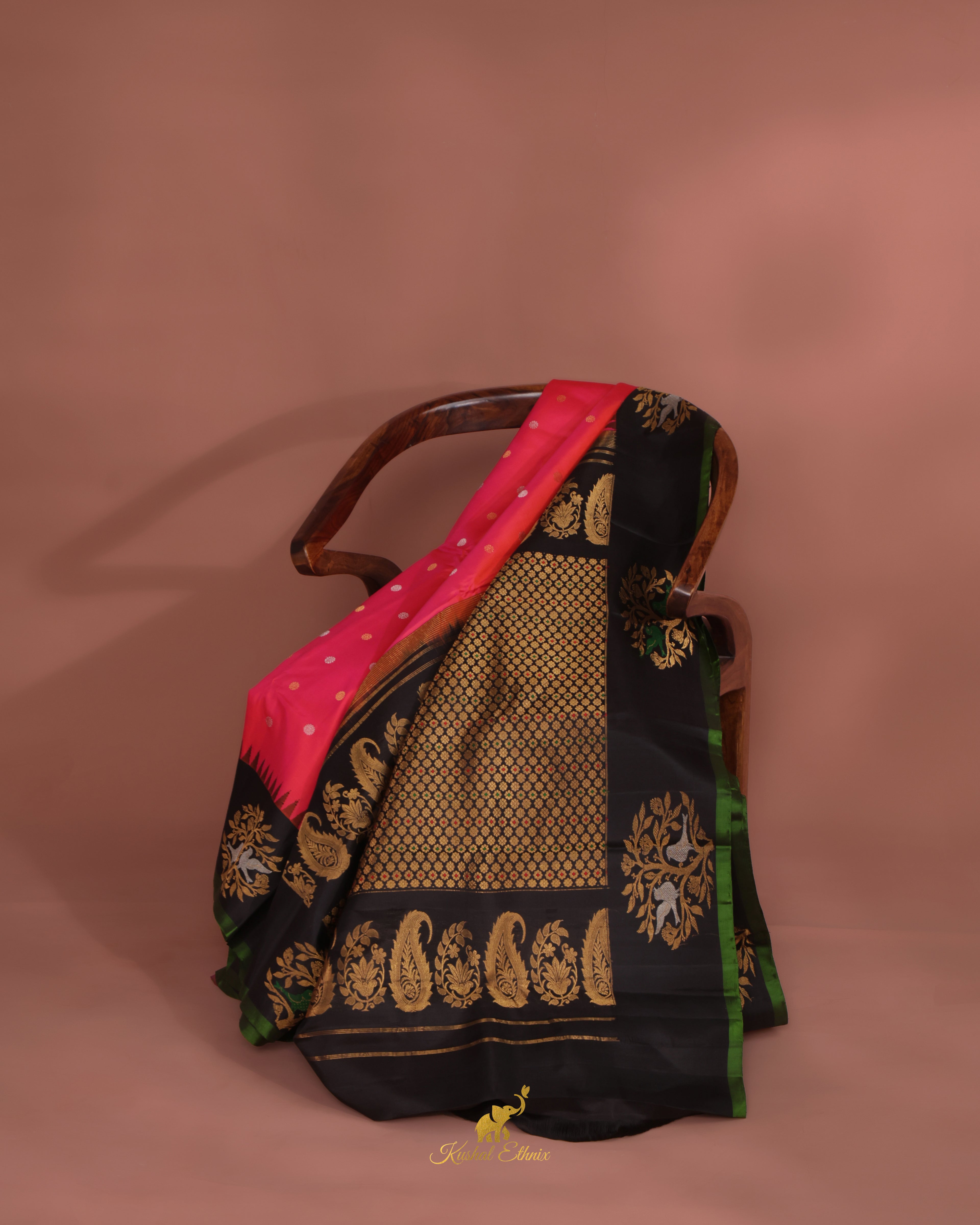 Pink Gadwal Pattu Saree