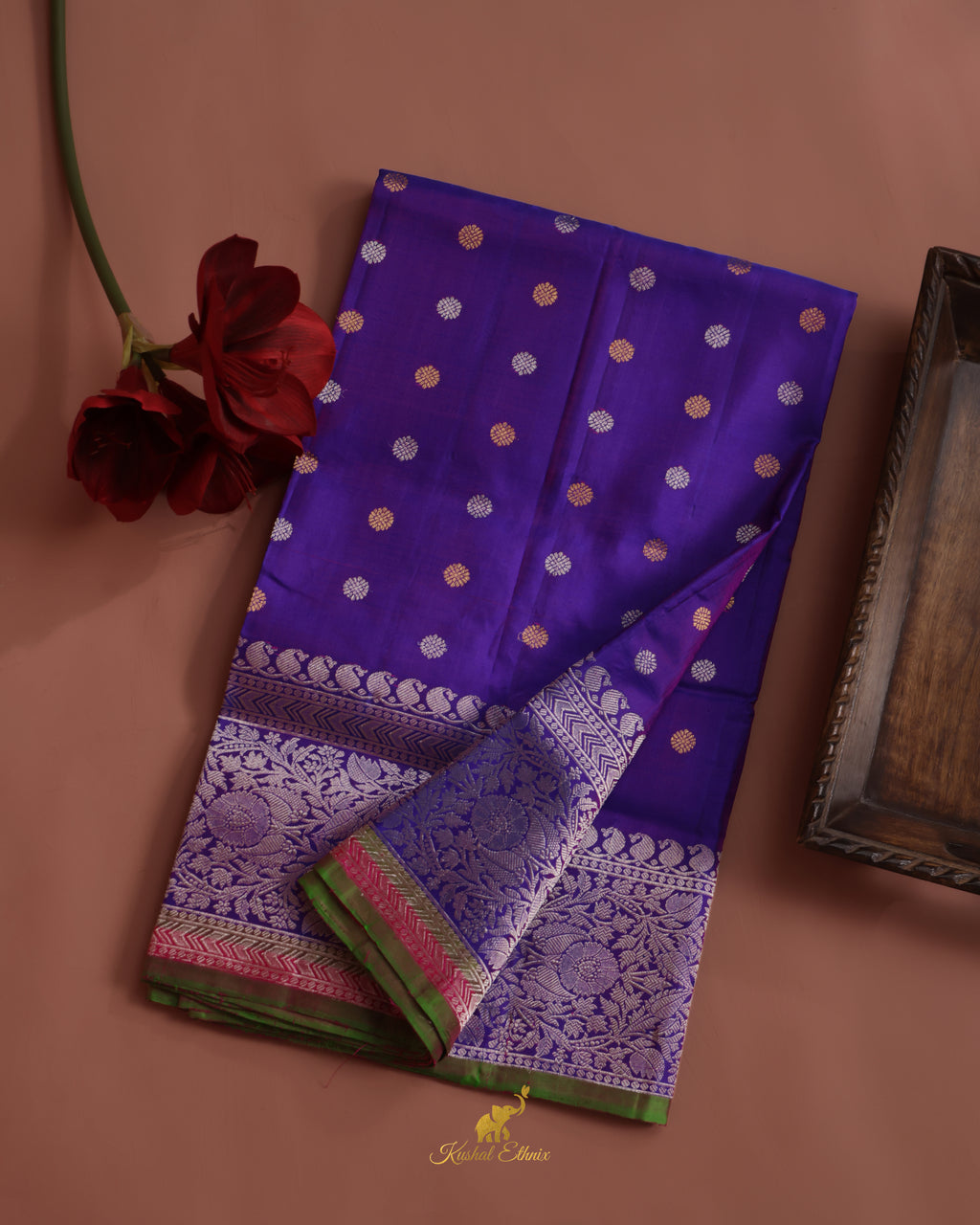 Purple Venkatagiri Pattu Saree