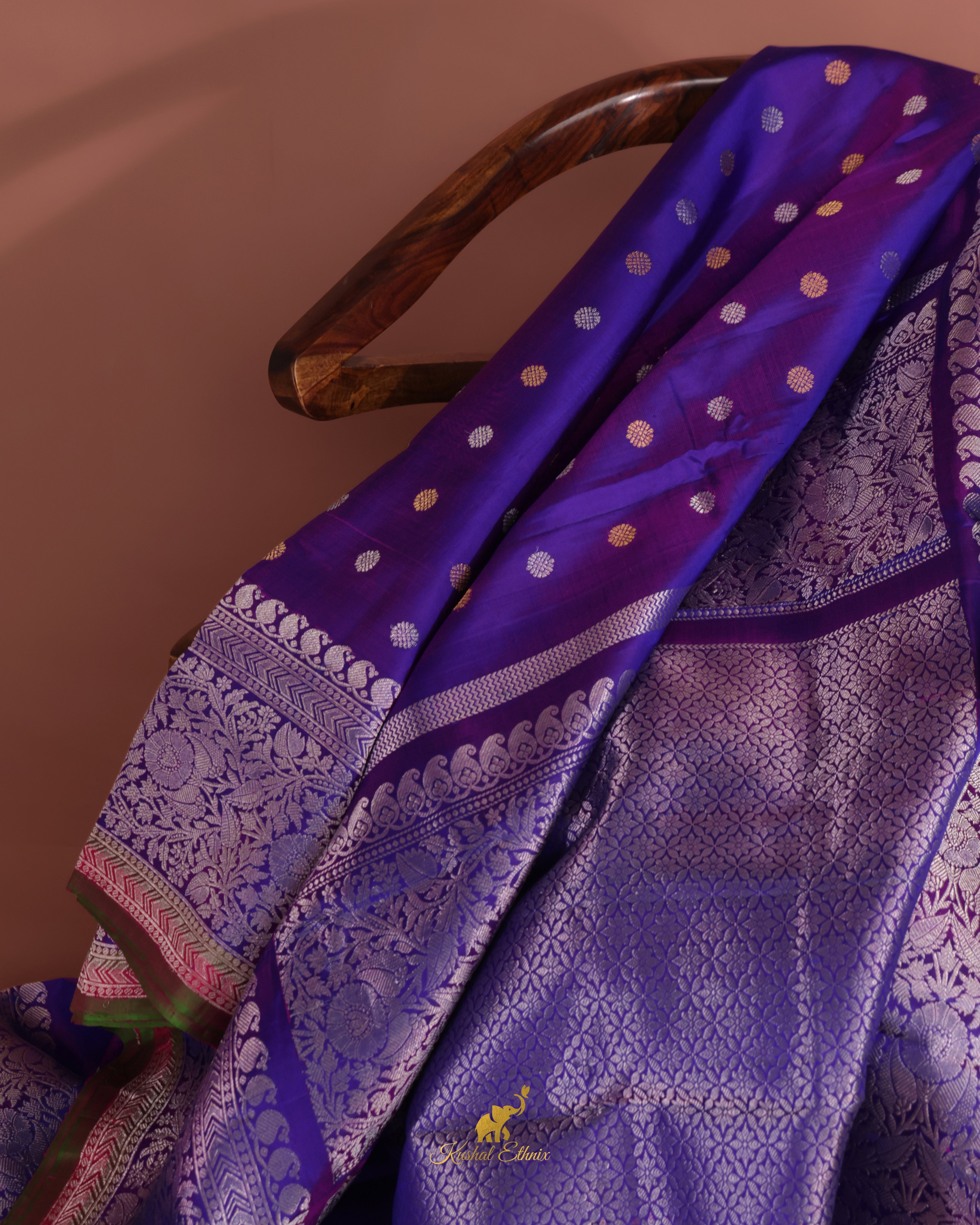 Purple Venkatagiri Pattu Saree