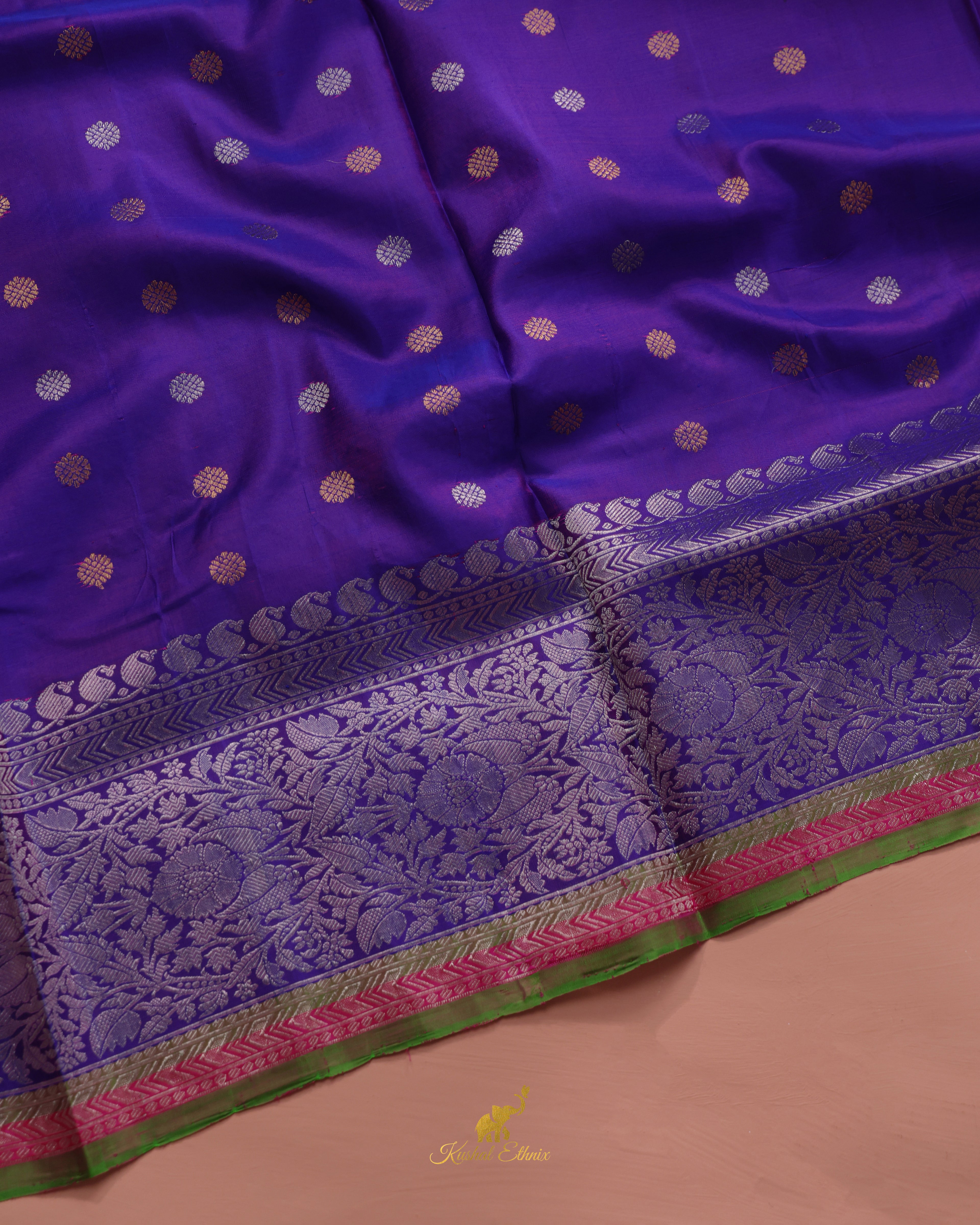 Purple Venkatagiri Pattu Saree