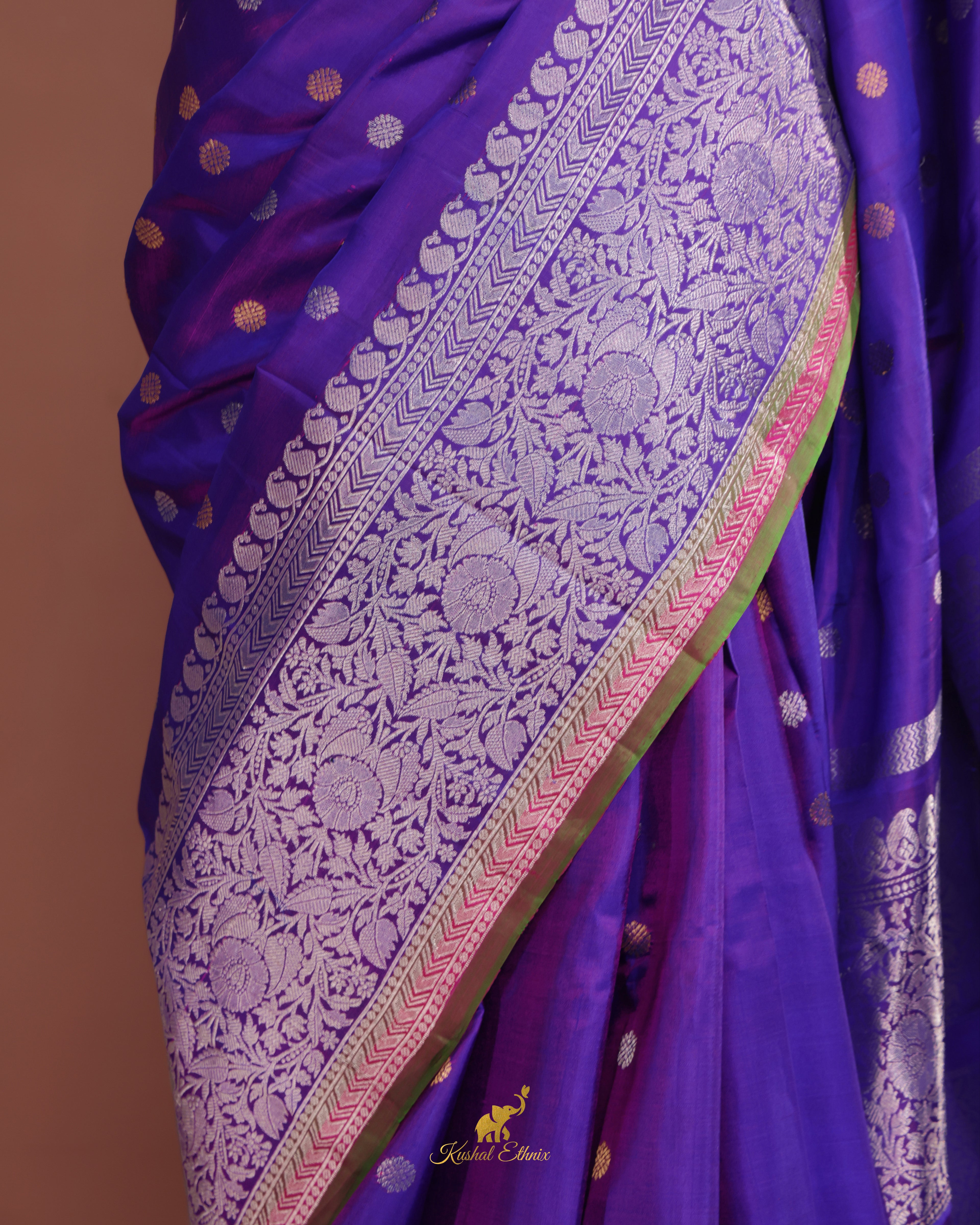 Purple Venkatagiri Pattu Saree