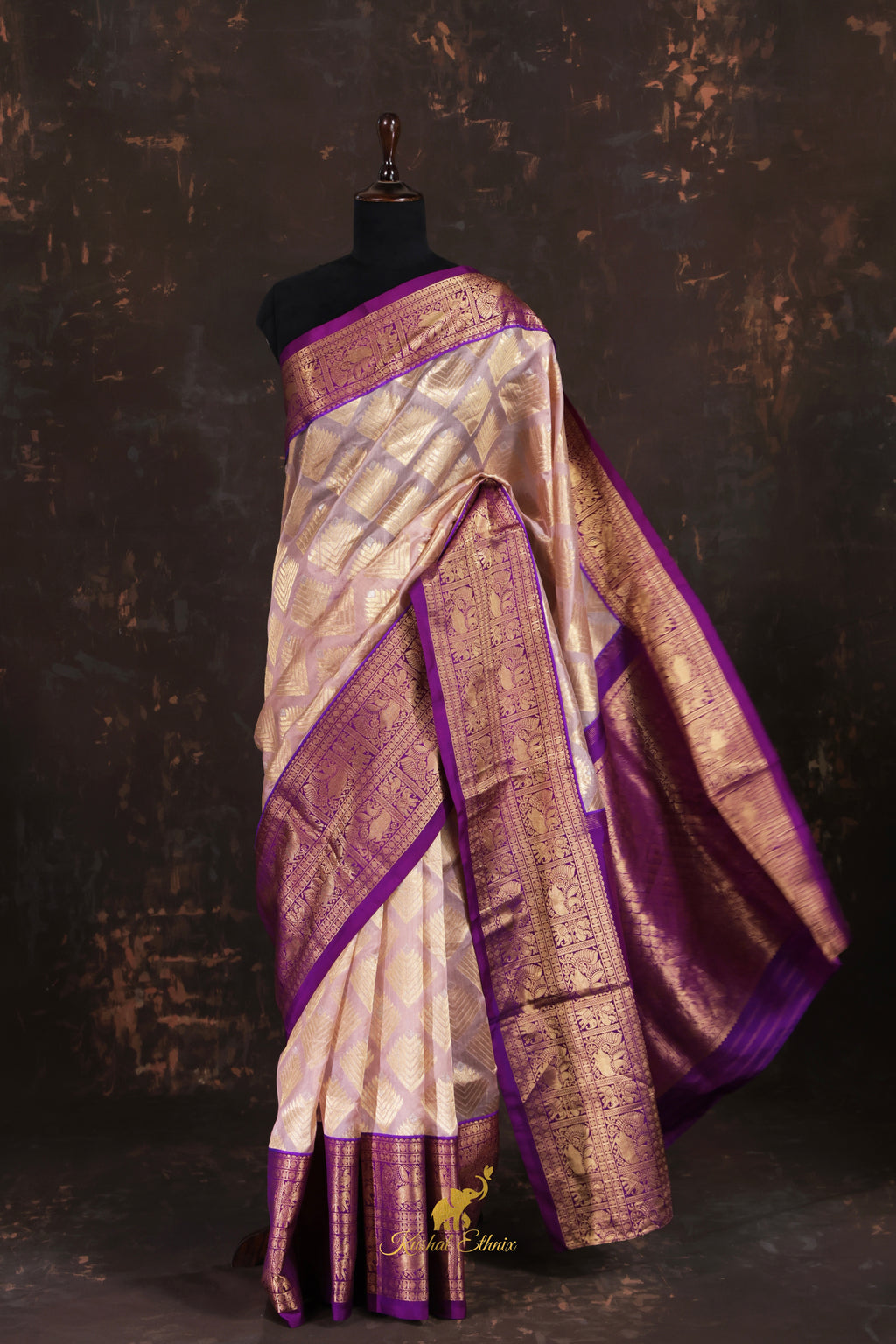 Fusion Kanchipattu Saree