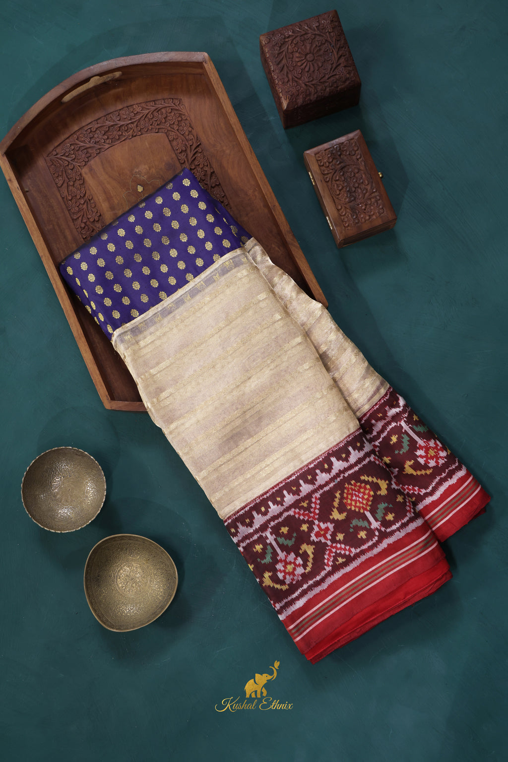 Fusion Banarasi Tissue, Kanchipattu & Double Ikat Saree
