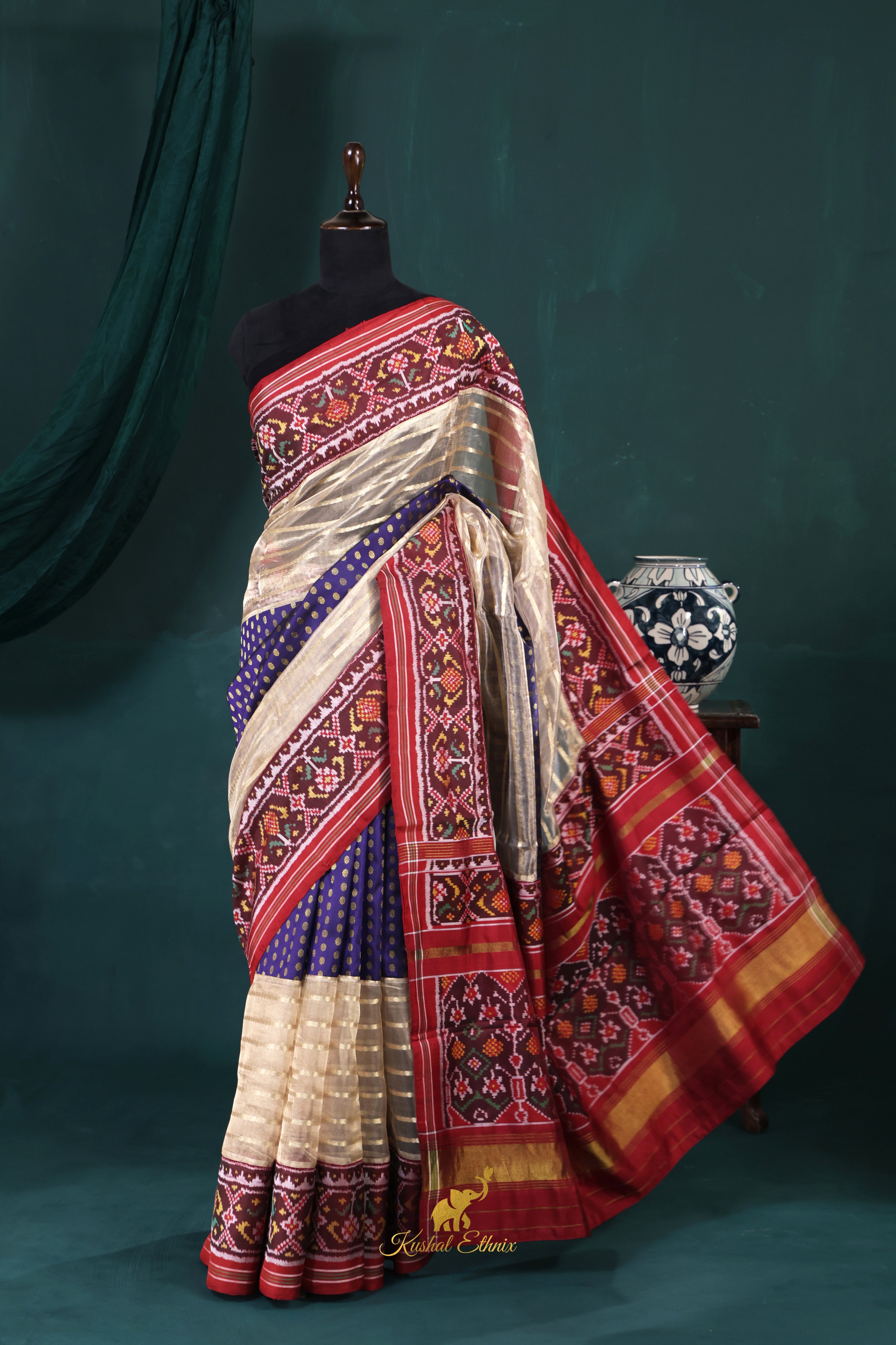Fusion Banarasi Tissue, Kanchipattu & Double Ikat Saree
