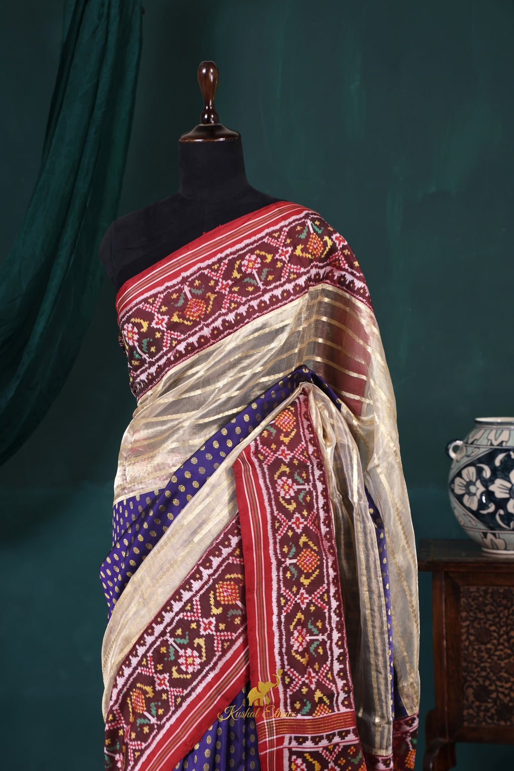 Fusion Banarasi Tissue, Kanchipattu & Double Ikat Saree