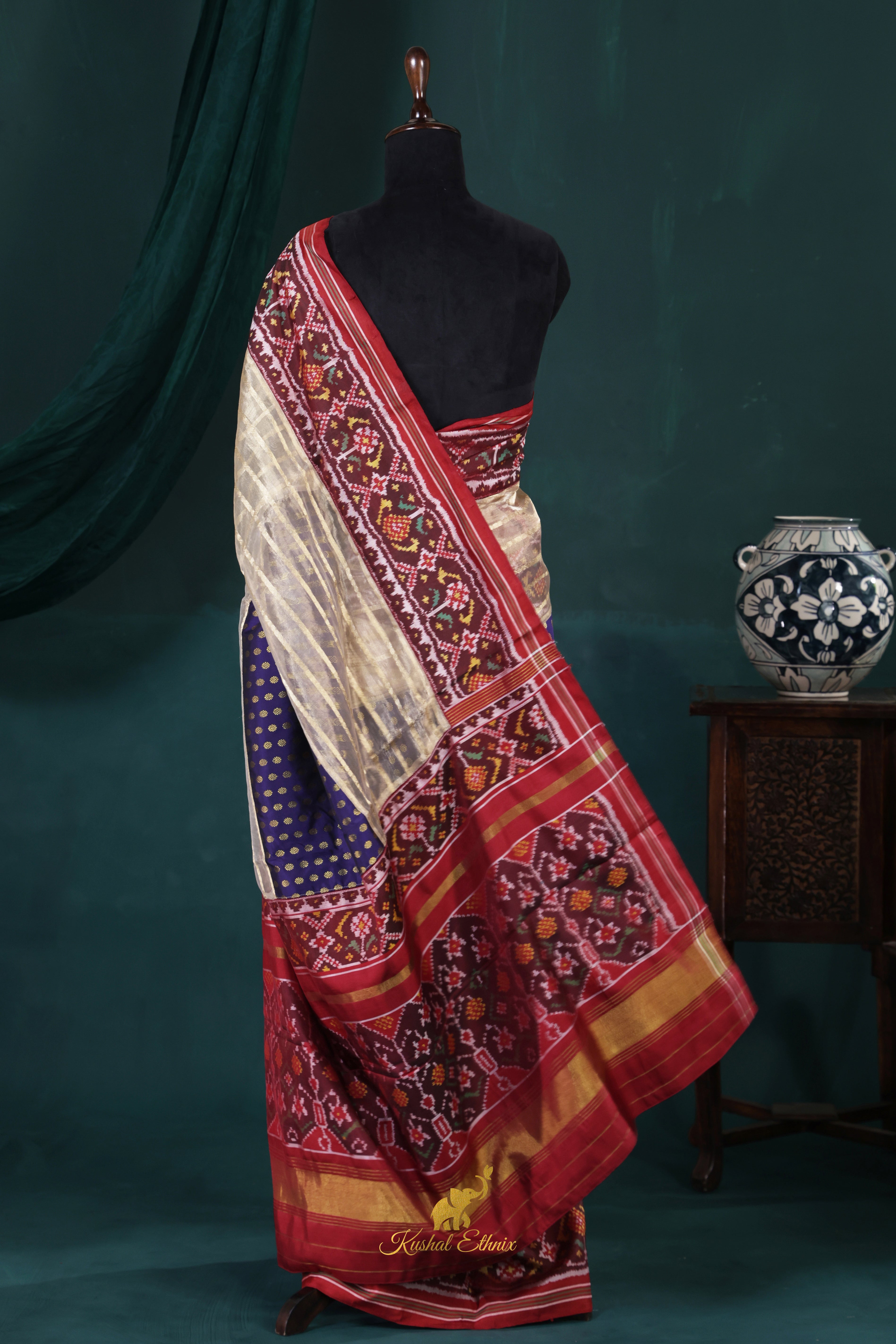 Fusion Banarasi Tissue, Kanchipattu & Double Ikat Saree