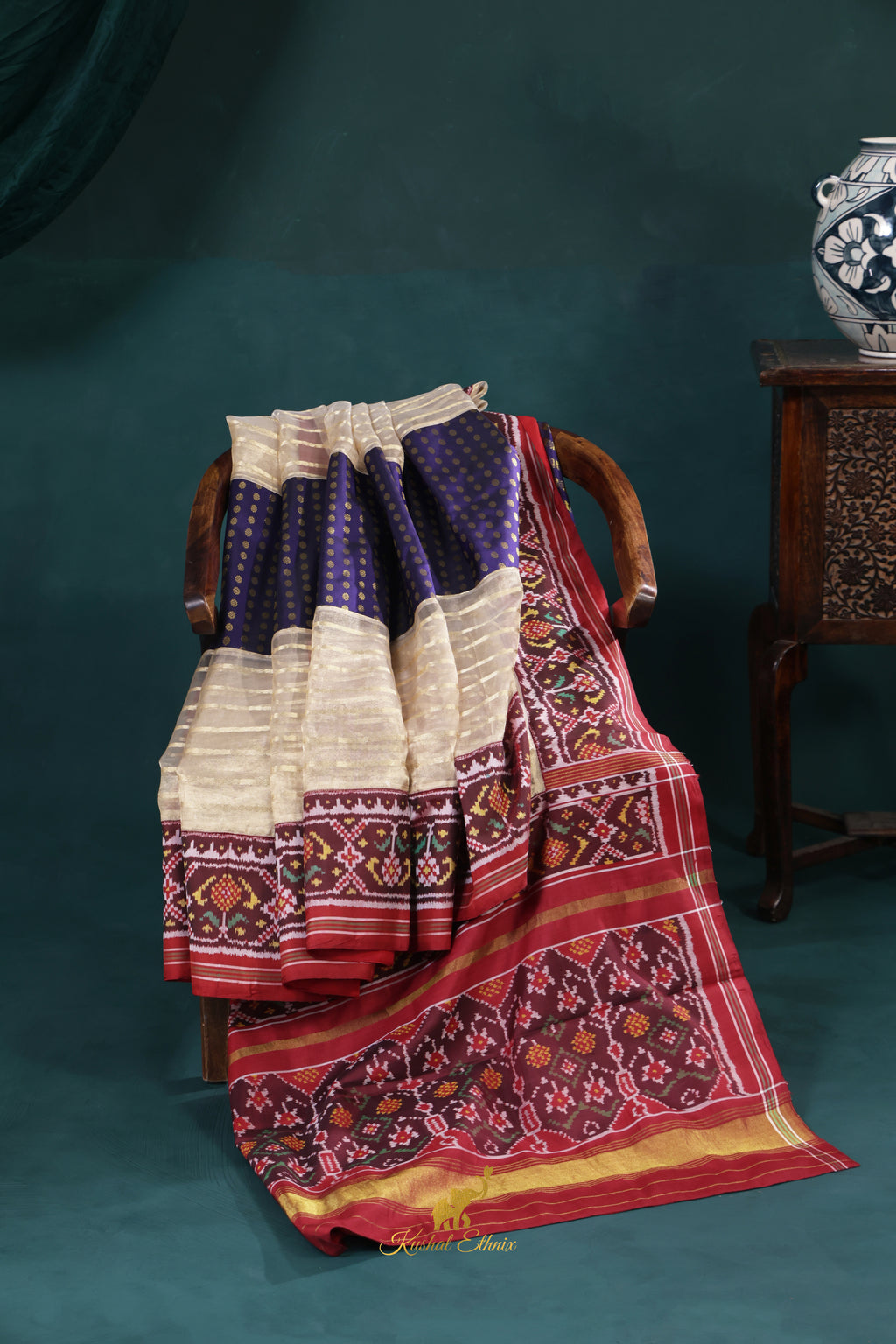 Fusion Banarasi Tissue, Kanchipattu & Double Ikat Saree