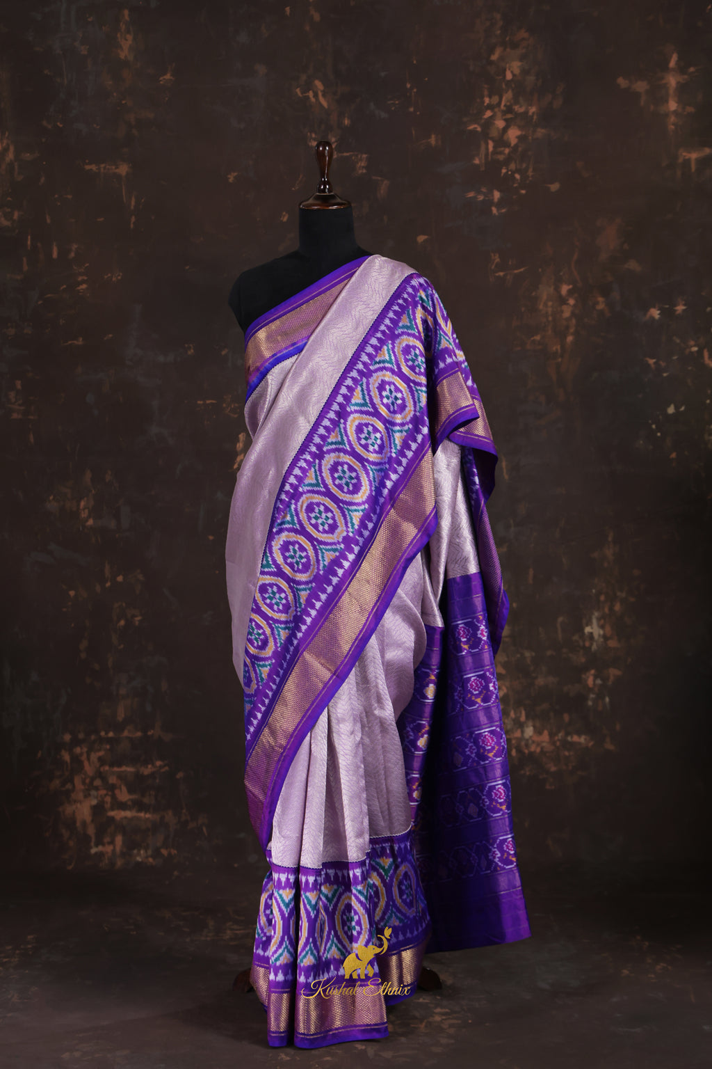 Lavender fusion saree