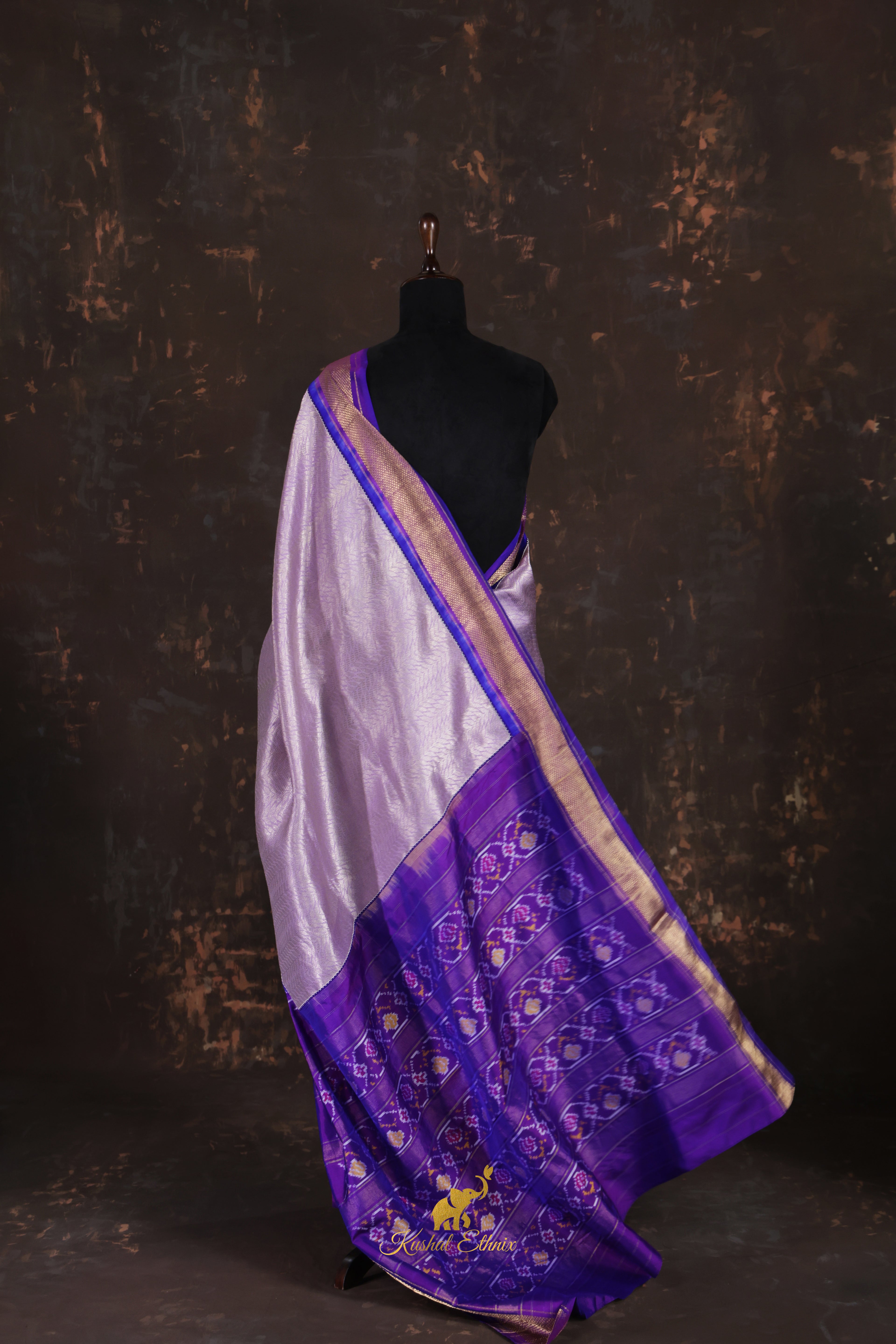 Lavender fusion saree
