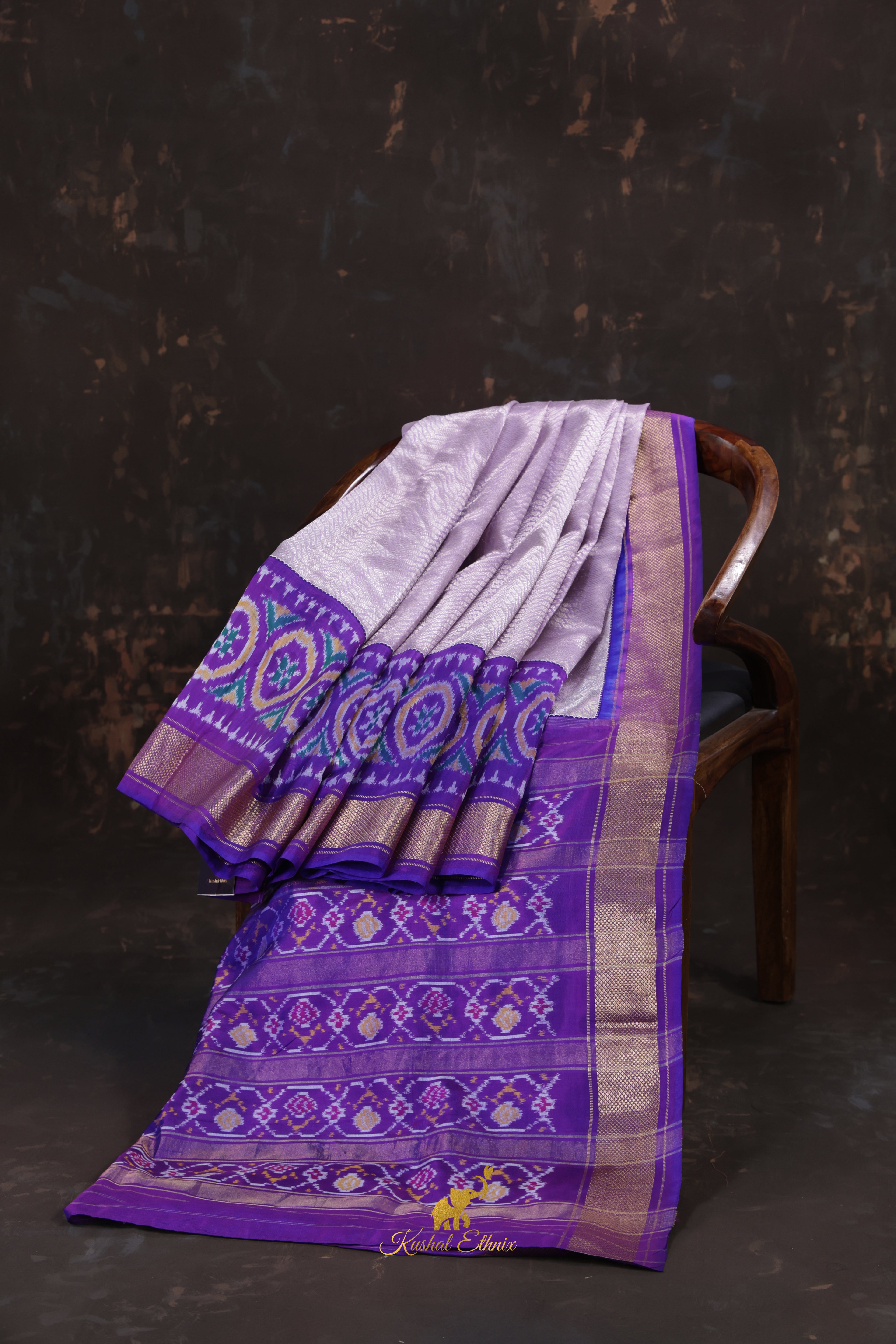 Lavender fusion saree