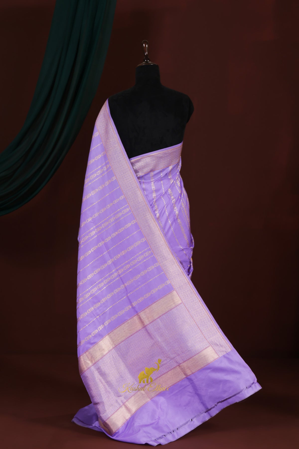 Lavender Banarasi Saree