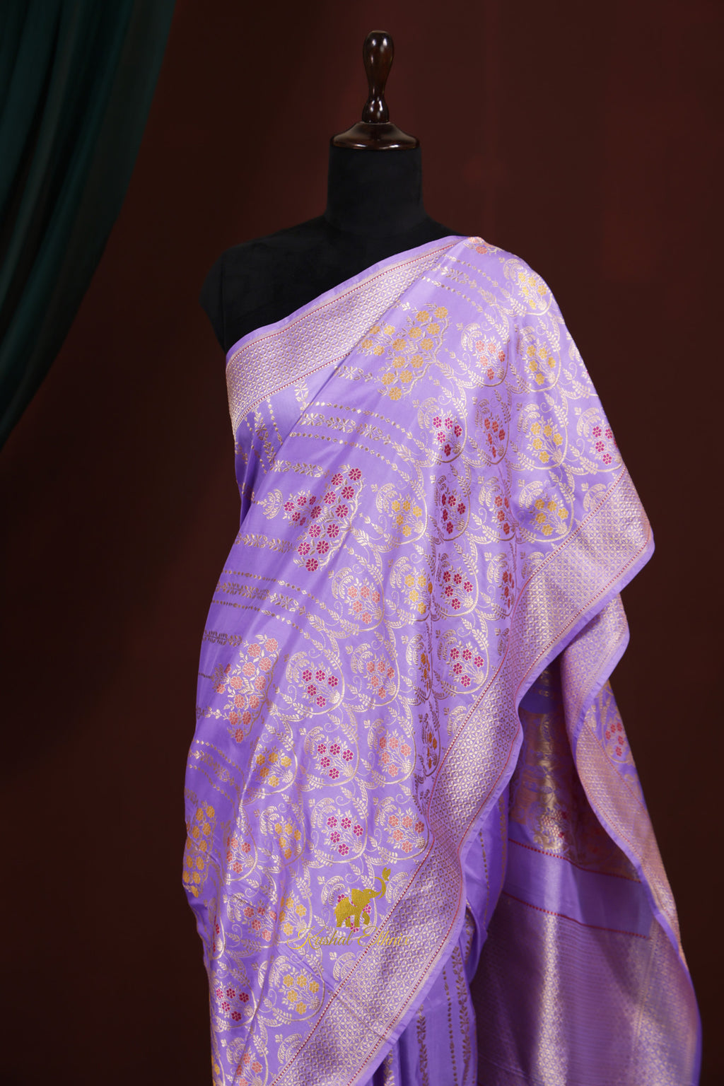 Lavender Banarasi Saree