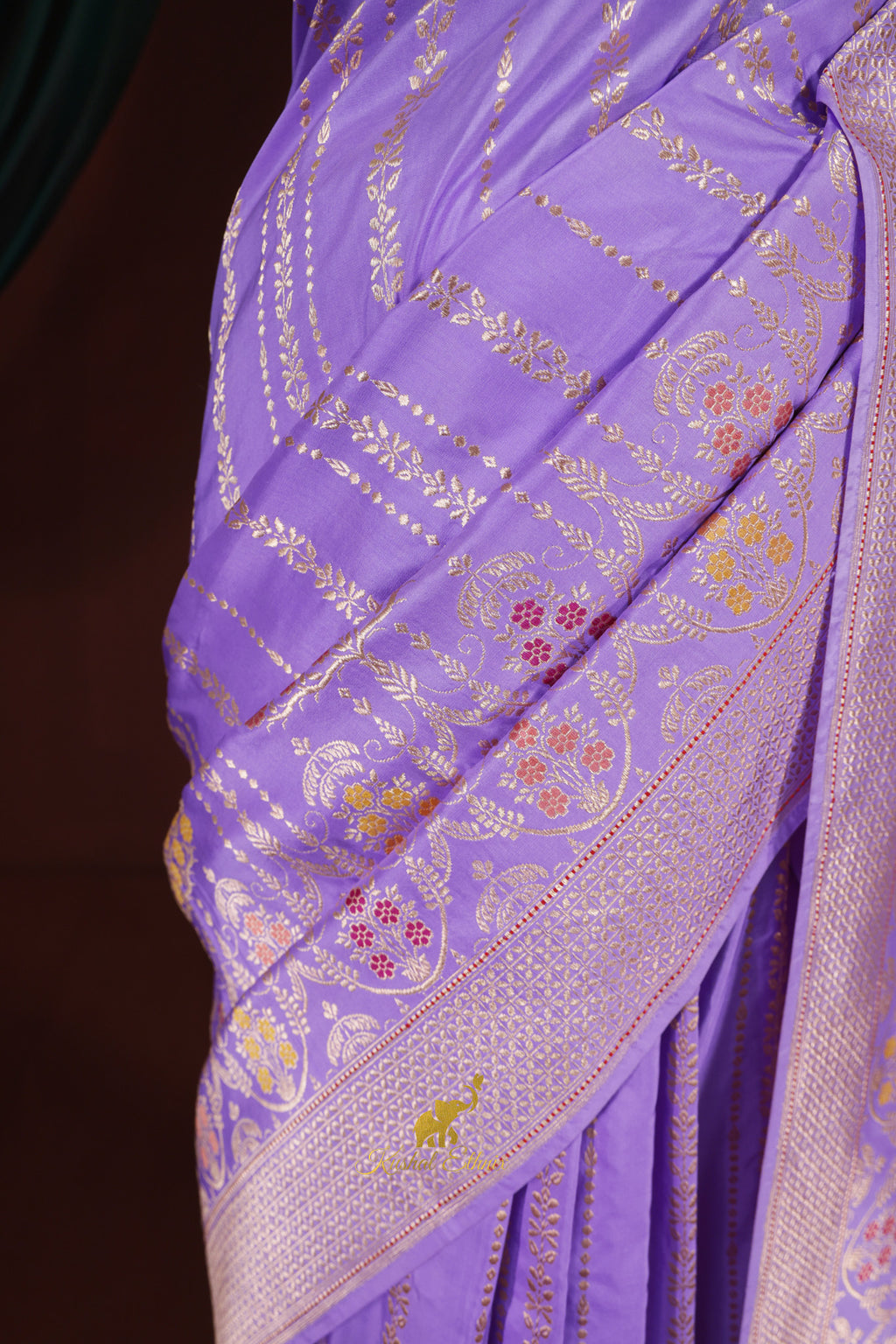 Lavender Banarasi Saree