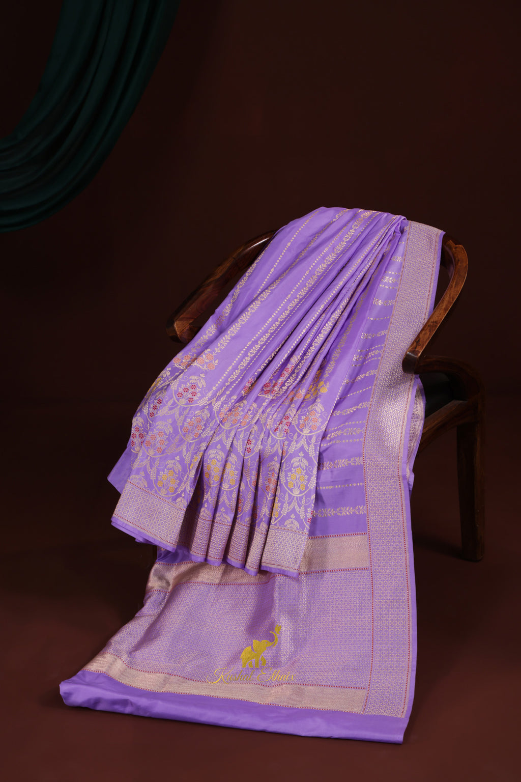 Lavender Banarasi Saree