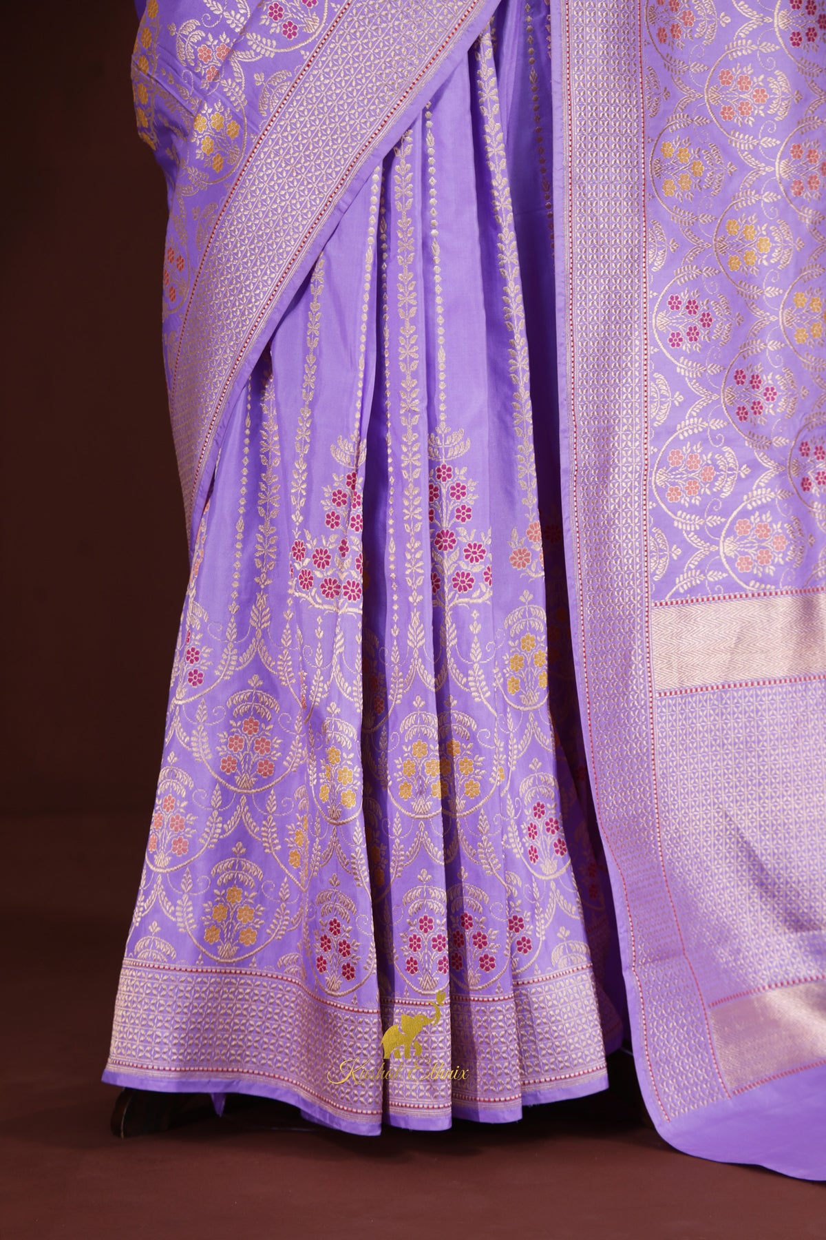 Lavender Banarasi Saree