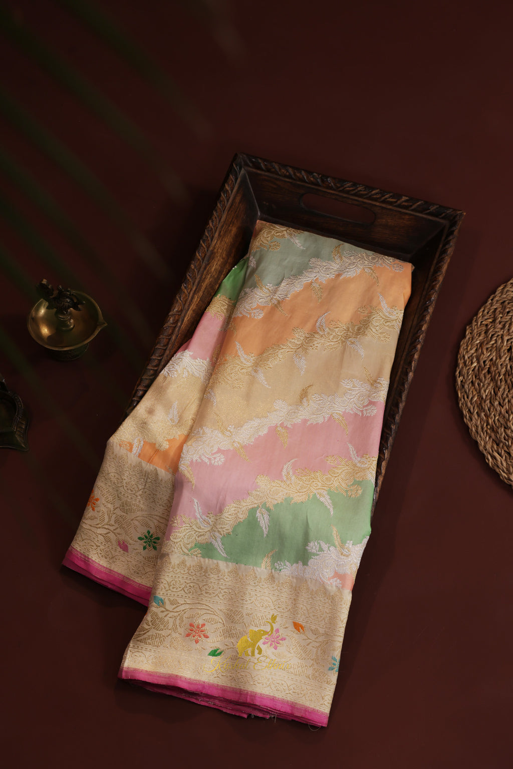 Pastel Banaras Rangkat Saree