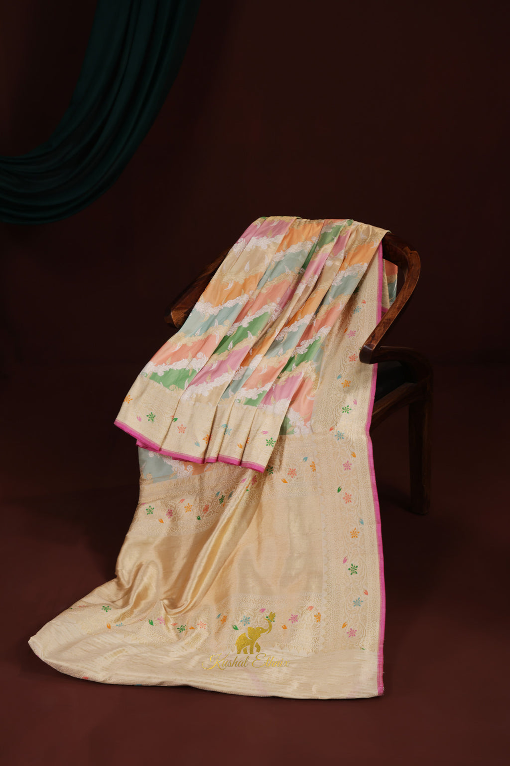 Pastel Banaras Rangkat Saree