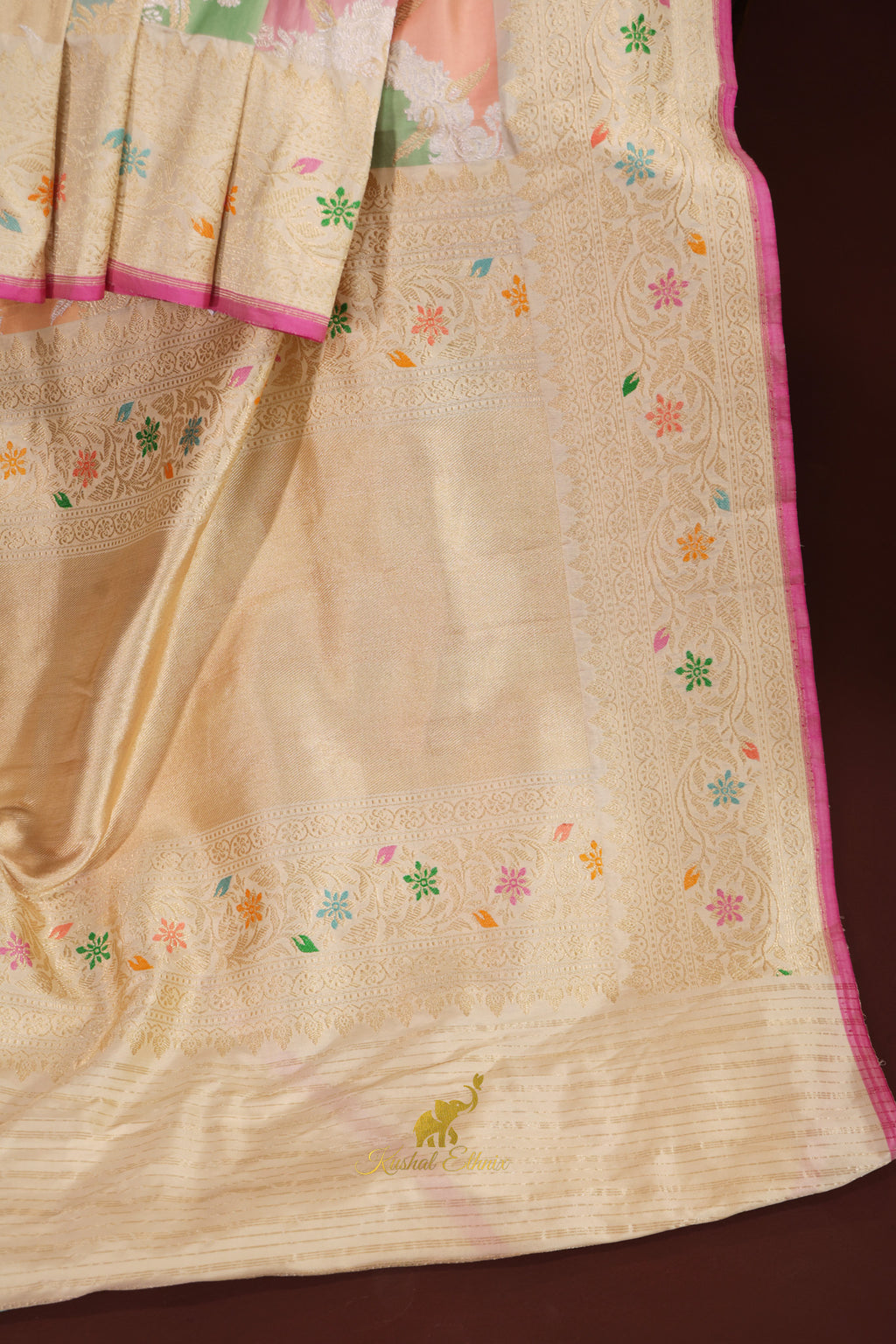 Pastel Banaras Rangkat Saree