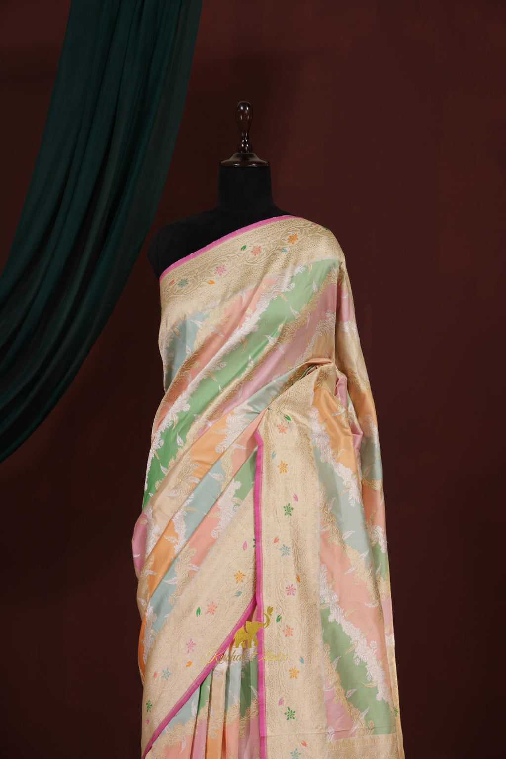 Pastel Banaras Rangkat Saree