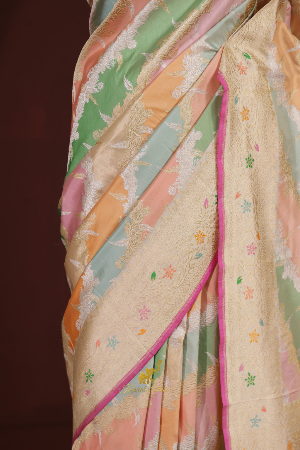 Pastel Banaras Rangkat Saree
